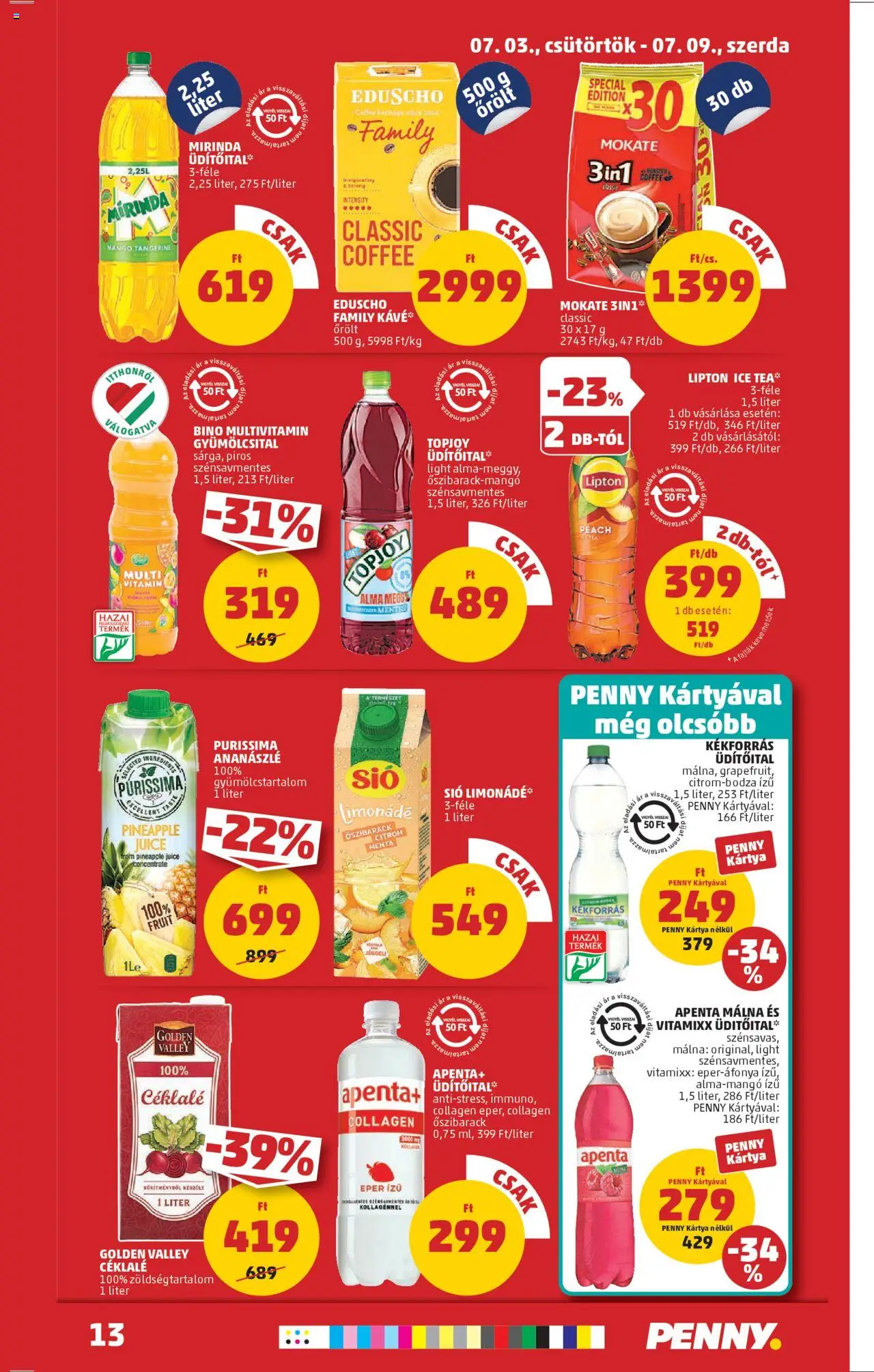 PENNY akciós ujság - amely érvényes a következő dátumtól: 03.07.2025 | Oldal: 17 | Termékek: Málna, Ananászlé, Ice tea, Citrom