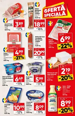Ofertele Profi valabile de la 04.02.2026 | Pagină: 7 | Produse: Cașcaval, Salam, Șuncă, Fructe
