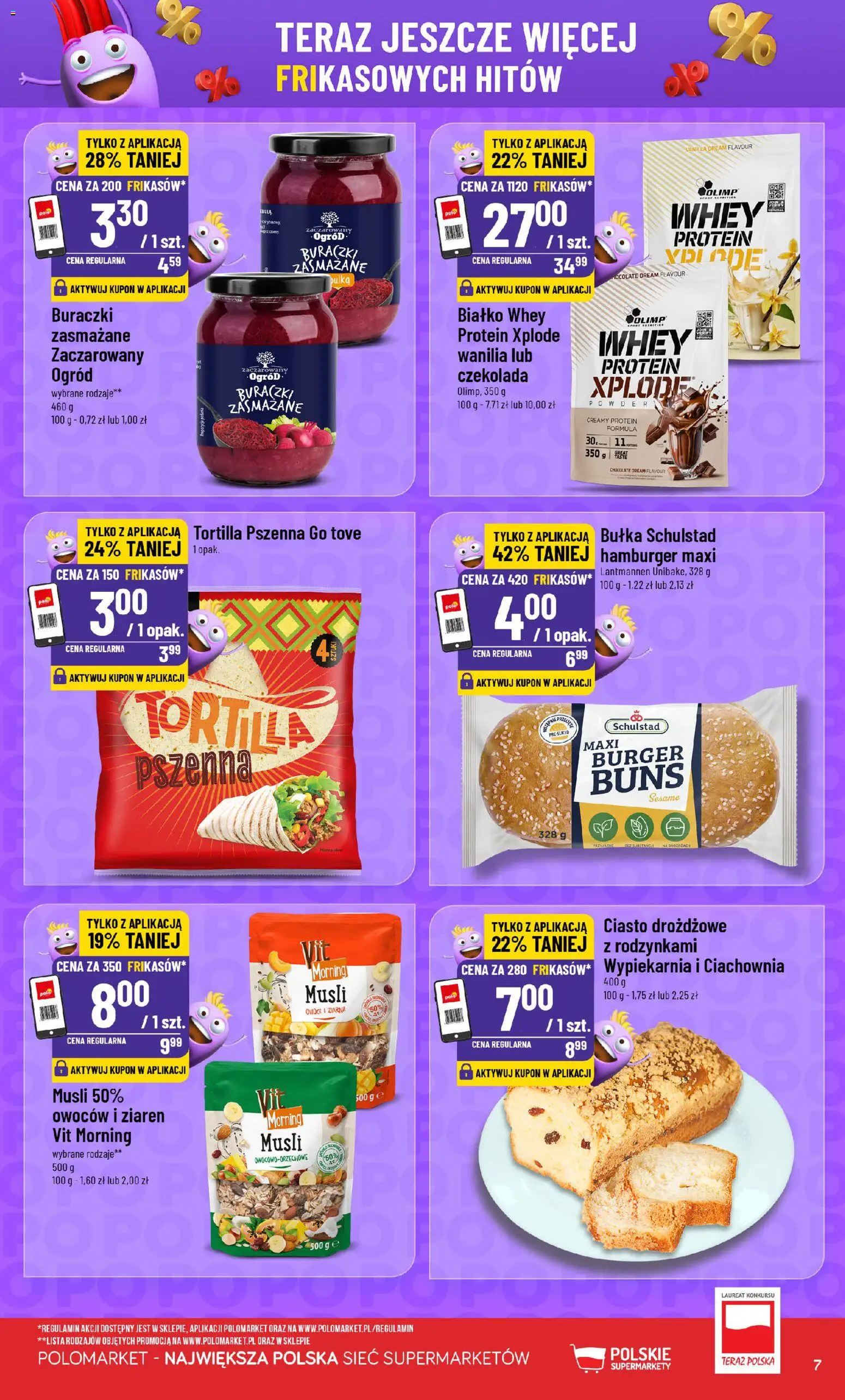 POLOmarket Gazetka - Frikasowe Hity od 14.01.2026 | Strona: 7 | Produkty: Tortilla, Bułka, Musli, Owoce