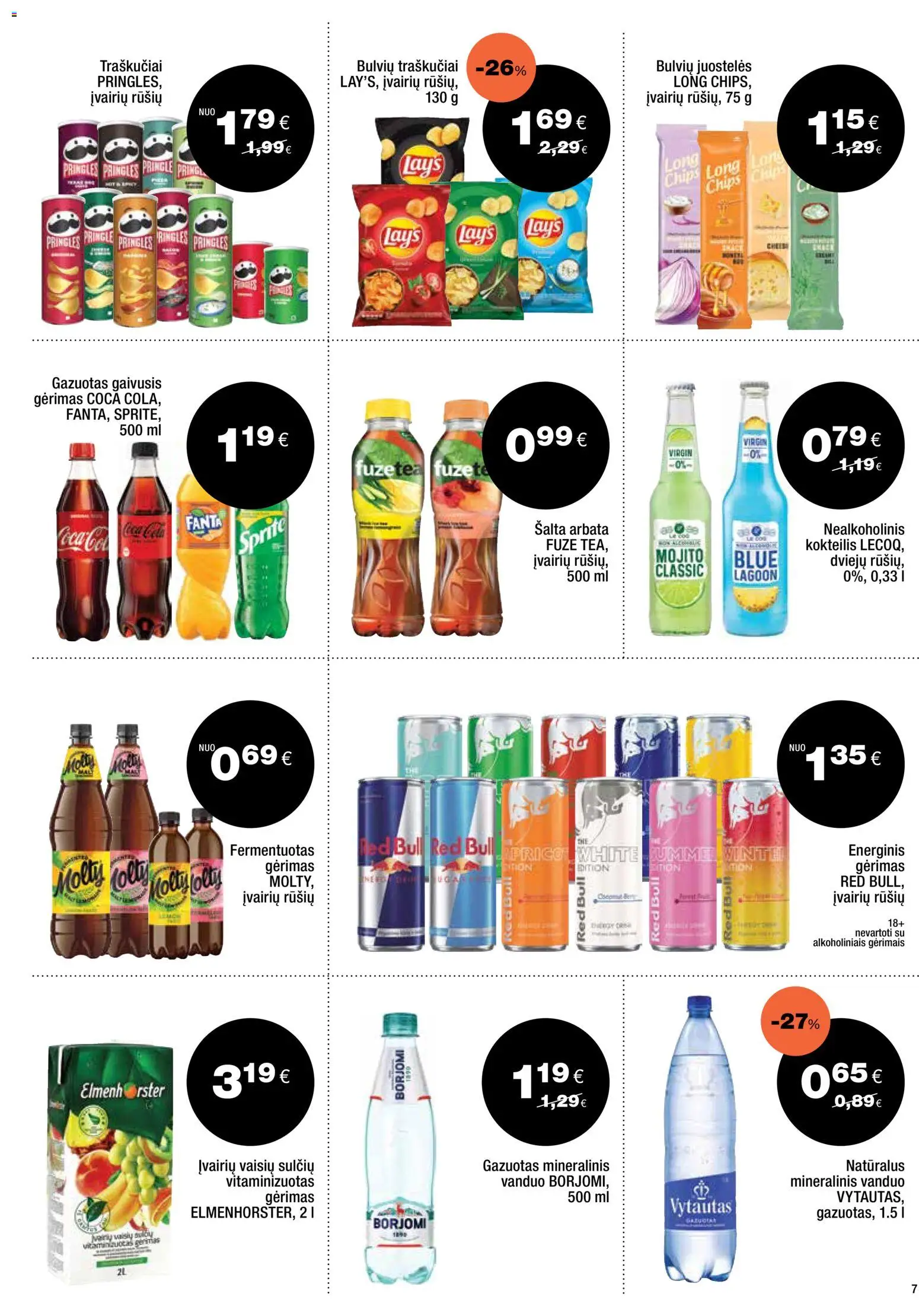 Express market akcijos nuo 25.01.2026 | Puslapis: 7 | Prekių: Gaivusis gėrimas, Arbata, Traškučiai, Mineralinis vanduo