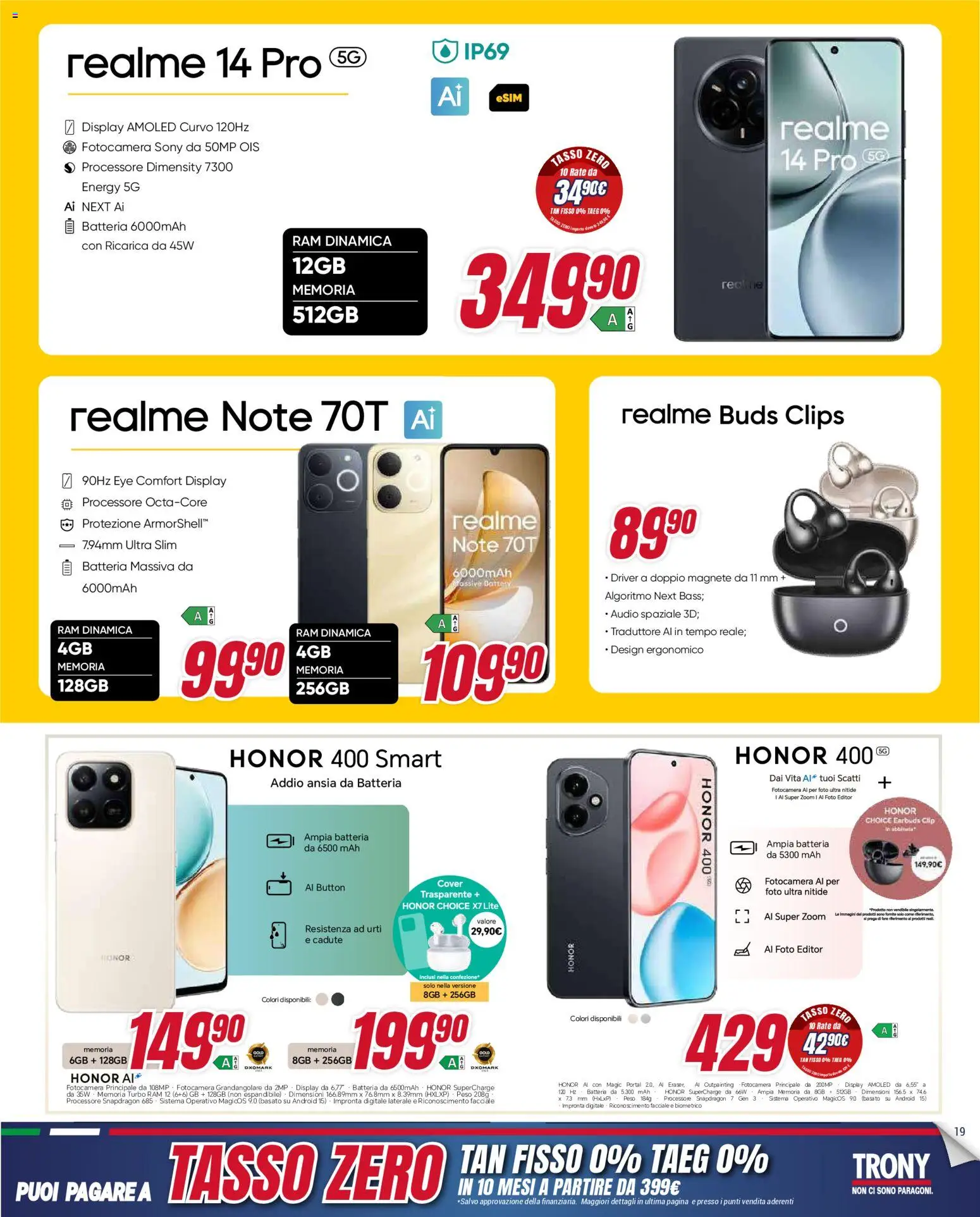 Volantino Trony del 15.01.2026 | Pagina: 19 | Prodotti: Audio, Fotocamera, Batteria