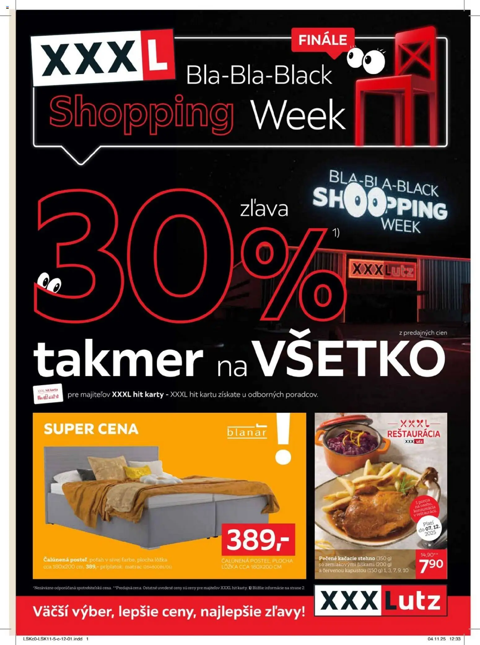 Nové XXXLutz akcie – leták je platný od 24.11.2025 | Strana: 1 | Produkty: Matrac