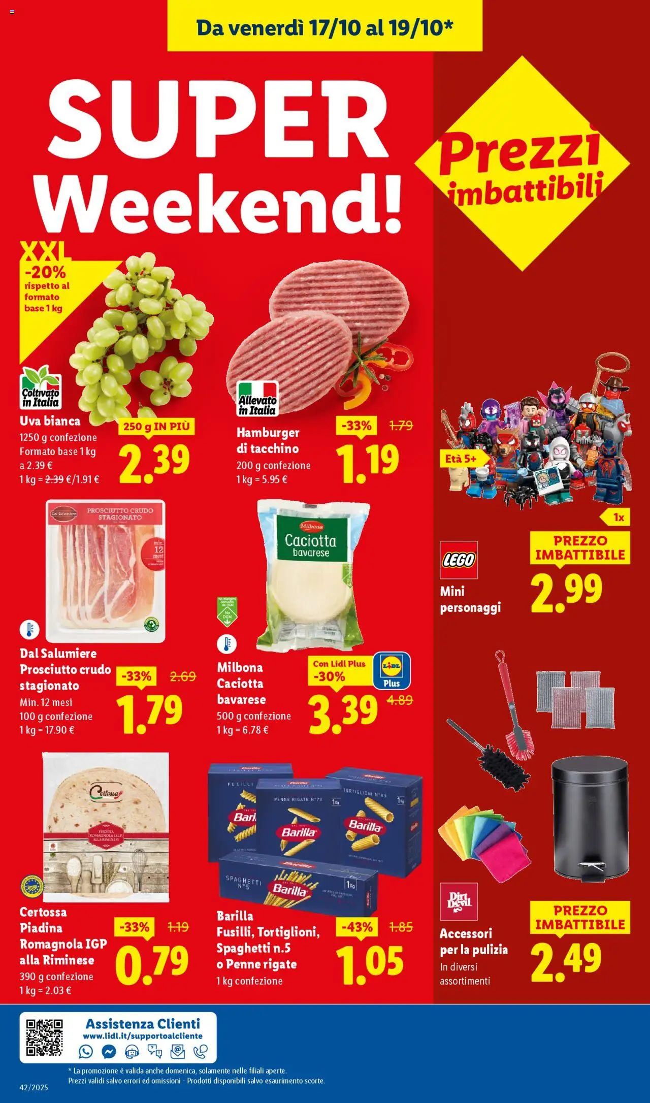 Volantino Lidl del 13.10.2025 | Pagina: 56 | Prodotti: Prosciutto, Pasta, Penne, Hamburger