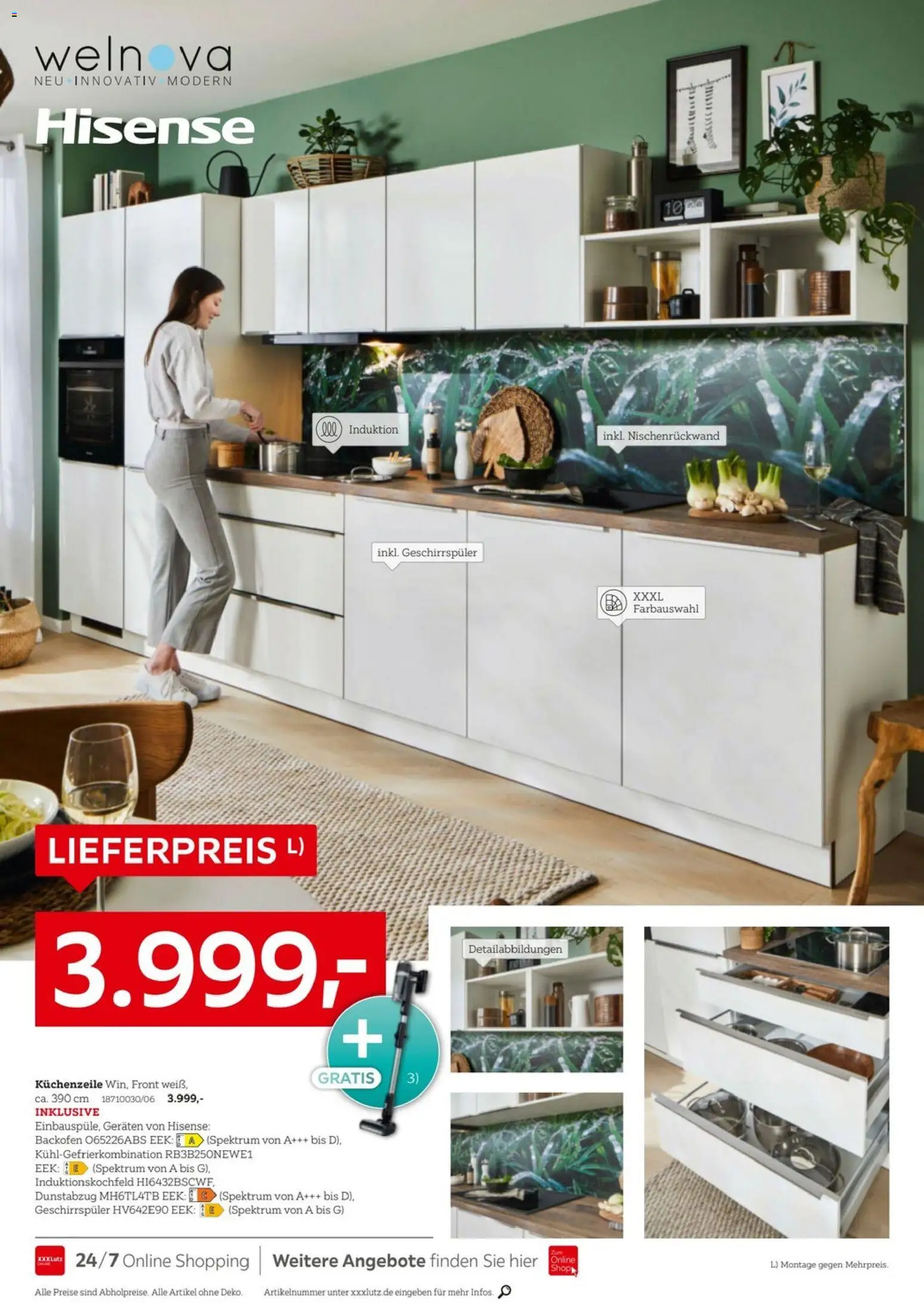 XXXL Lutz - Nr. 1 bei Küchen – gültig ab 27.12.2025 | Seite: 2 | Produkte: Hisense, Geschirrspüler, Küchenzeile, Backofen