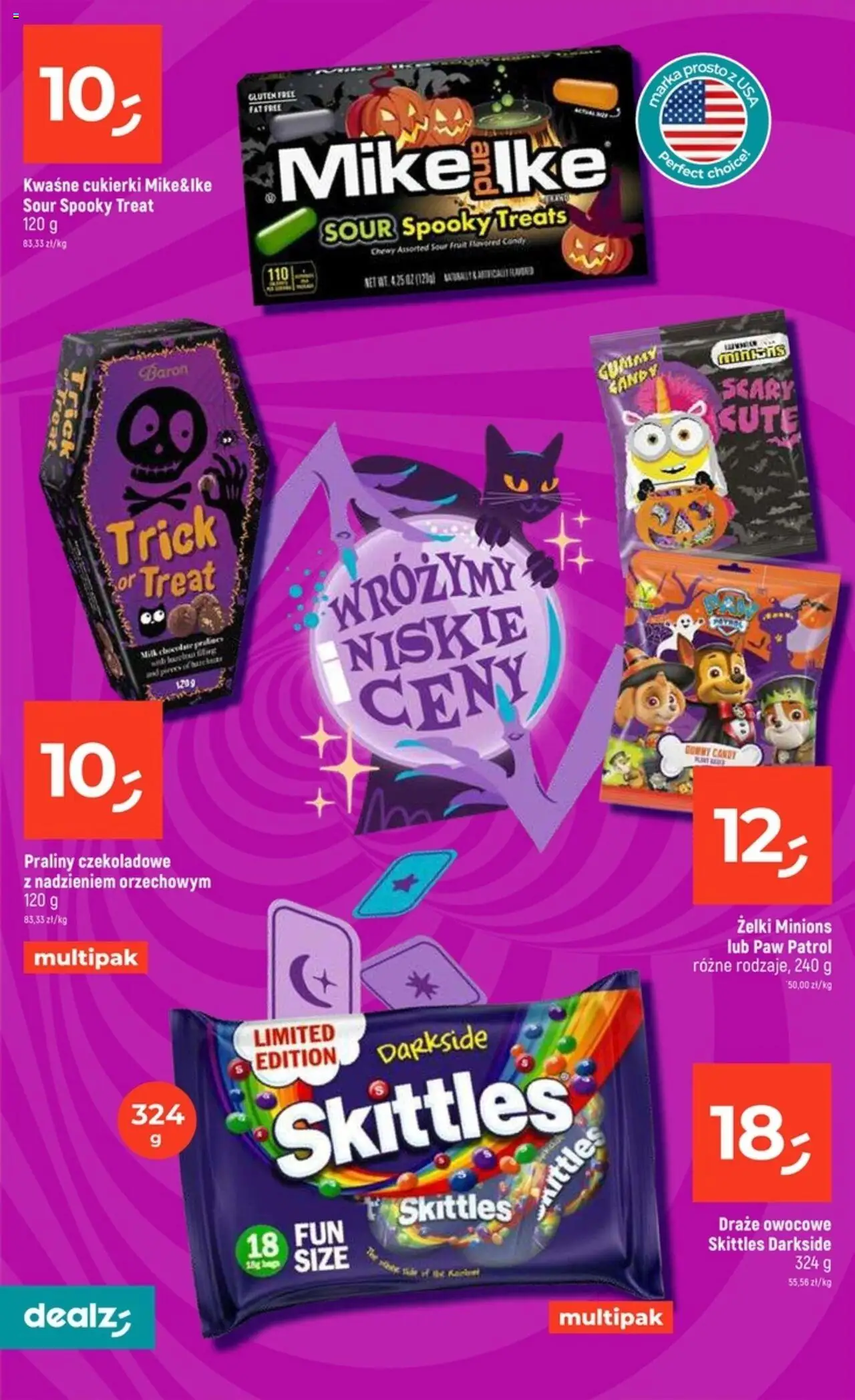 Dealz Gazetka - Upiornie niskie ceny od 11.09.2025 | Strona: 14 | Produkty: Praliny, Żelki, Cukierki