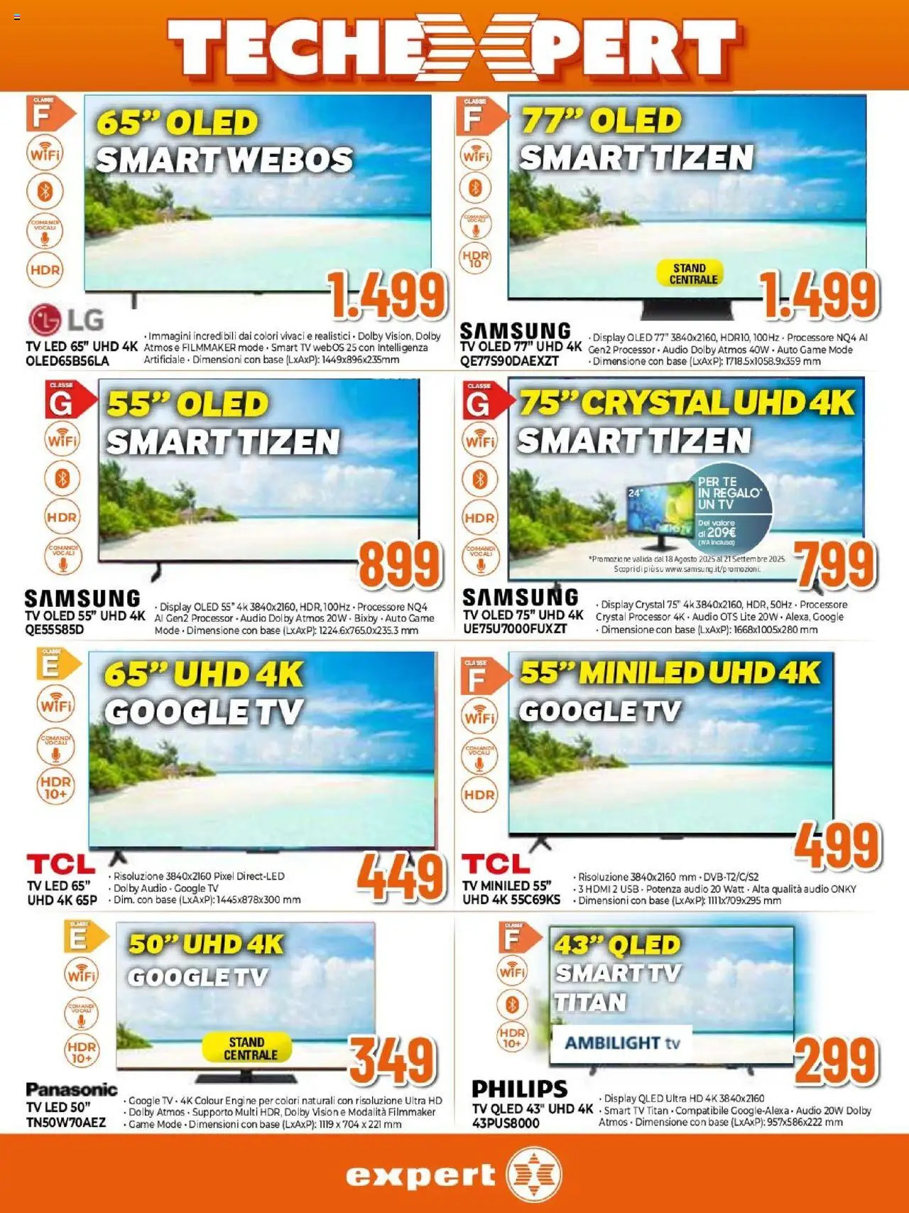 Volantino Expert del 11.09.2025 | Pagina: 12 | Prodotti: Tè, smart TV, TV, Audio