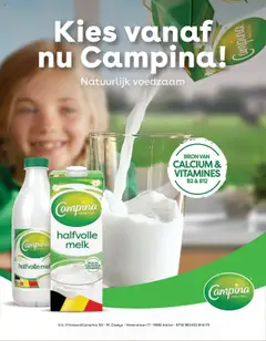 Campina halfvolle melk, Carton of Campina halfvolle melk (semi-skimmed milk). - Voorbeeld van een folder van Delhaize, geldig van 06.10.2025 | Pagina: 20