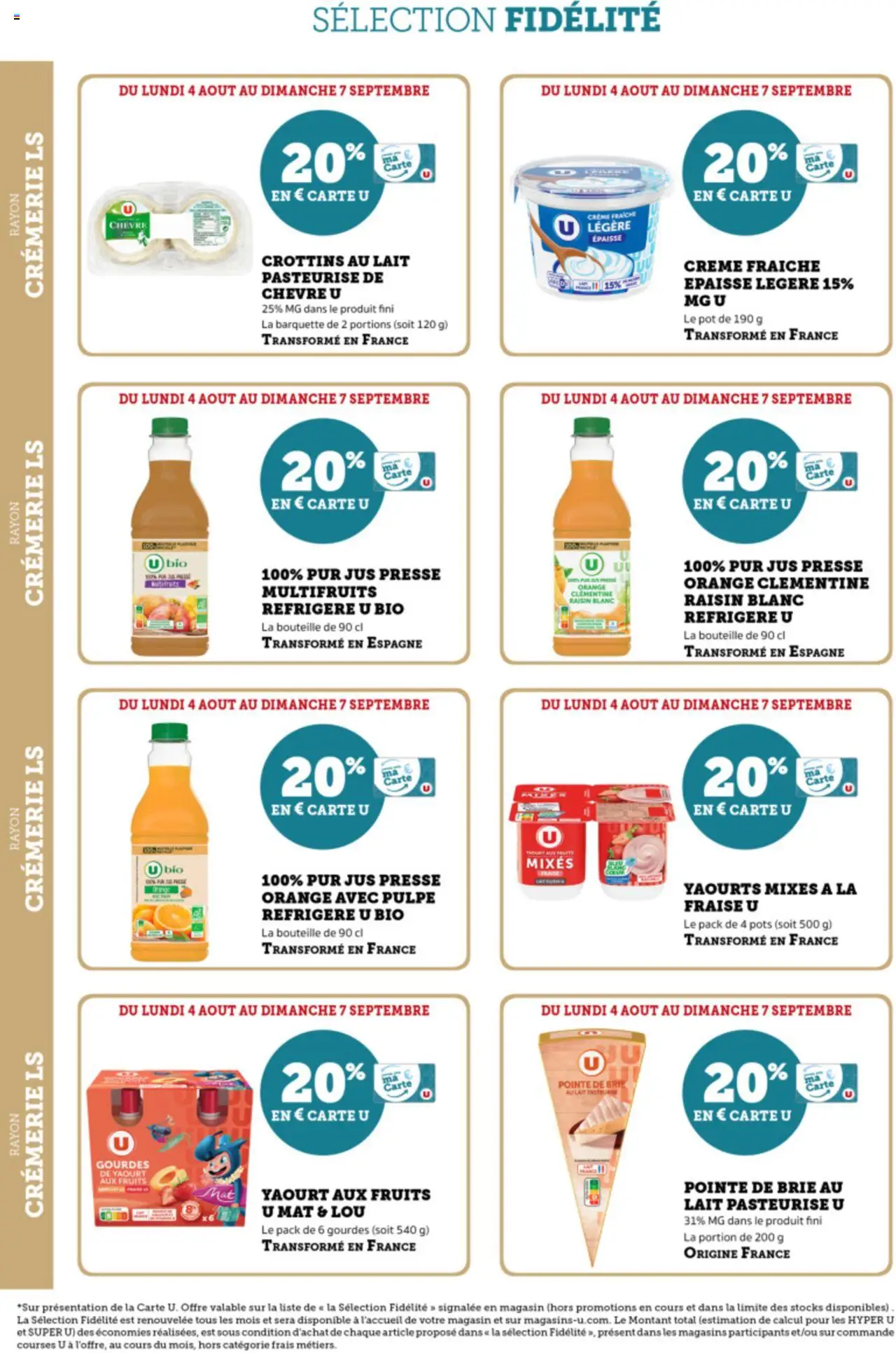  | Page: 8 | Produits: Raisin, Lait, Yaourt, Crème