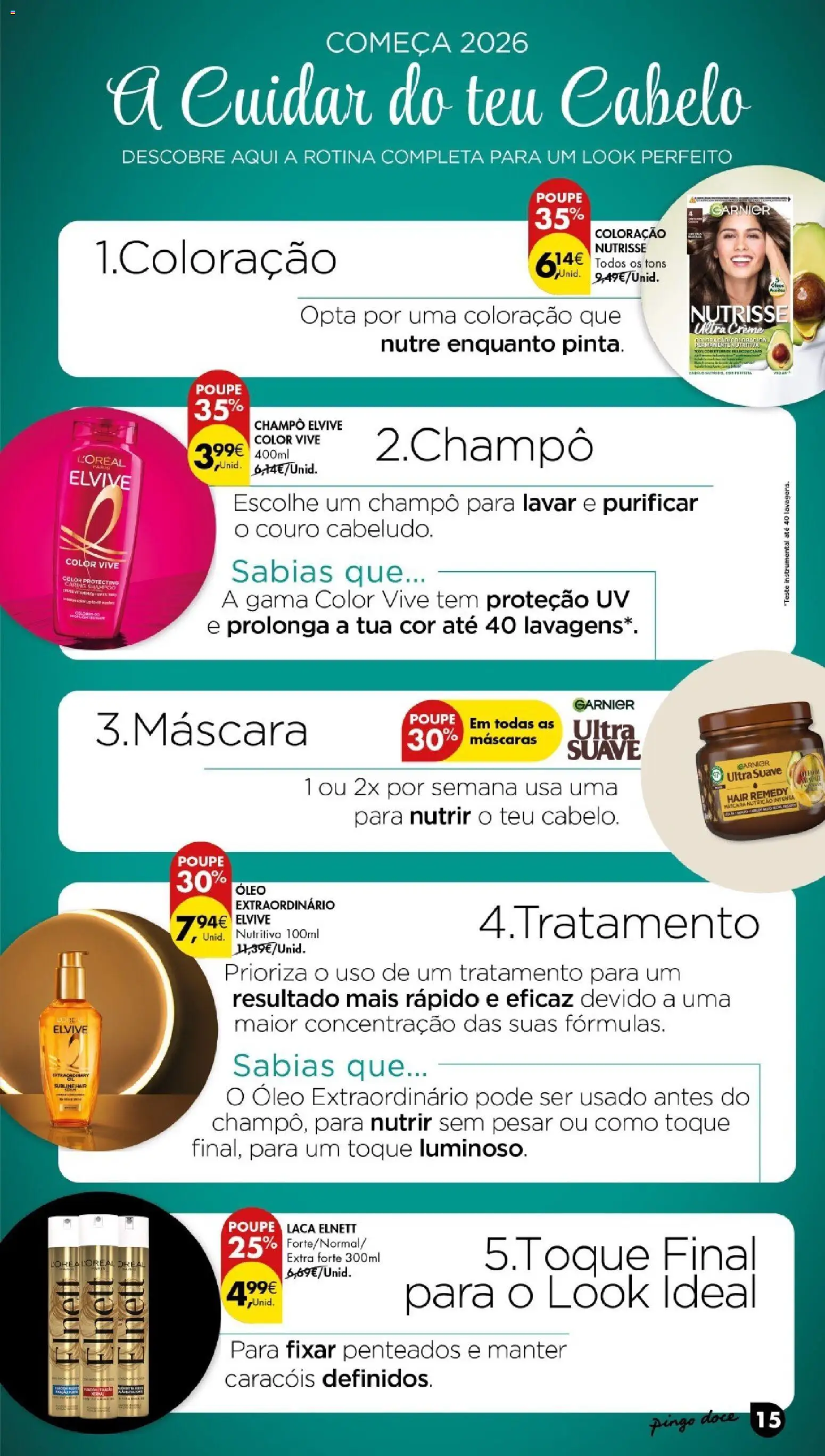 Pingo Doce - Cabazes de Natal │ válido de 16.12.2025 | Página: 15 | Produtos: Shampoo, Óleo, Creme