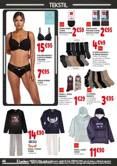 E.leclerc katalog akcije – veljaven od 12.11.2025 | Stran: 46 | Izdelki: Pižama, Gin, Nogavice, Hlacne nogavice