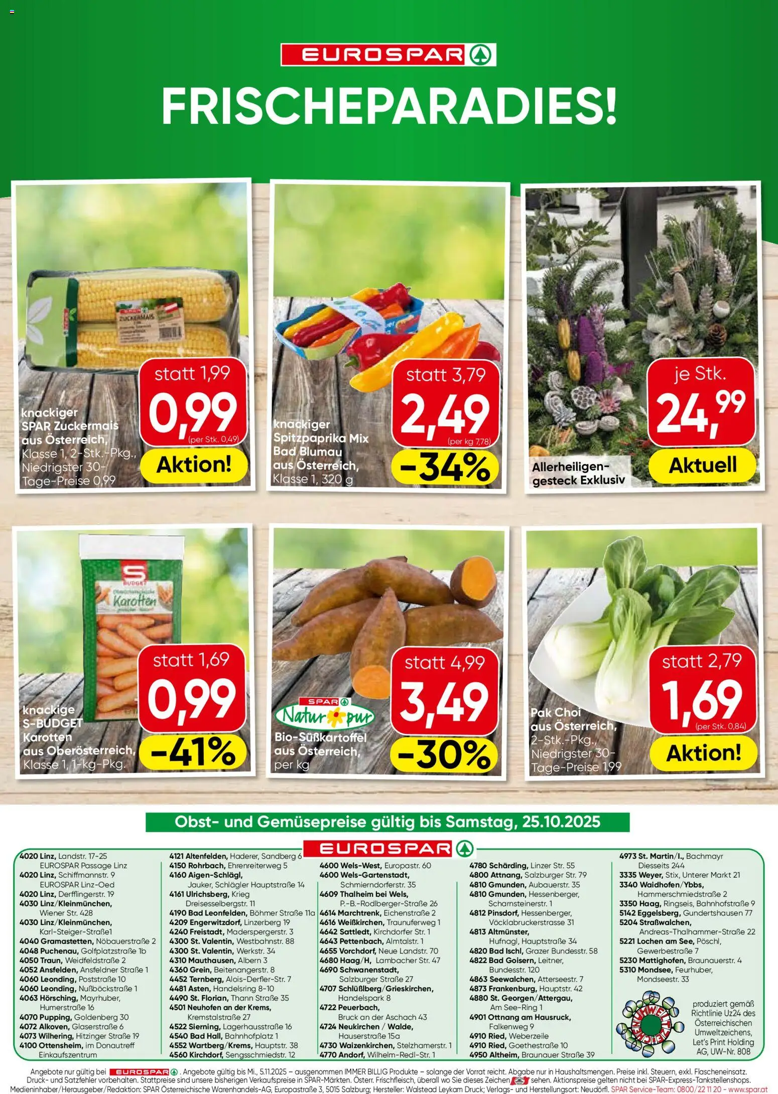 Eurospar Flugblatt - Oberösterreich gültig ab 23.10.2025 | Seite: 16 | Produkte: Obst, Bad