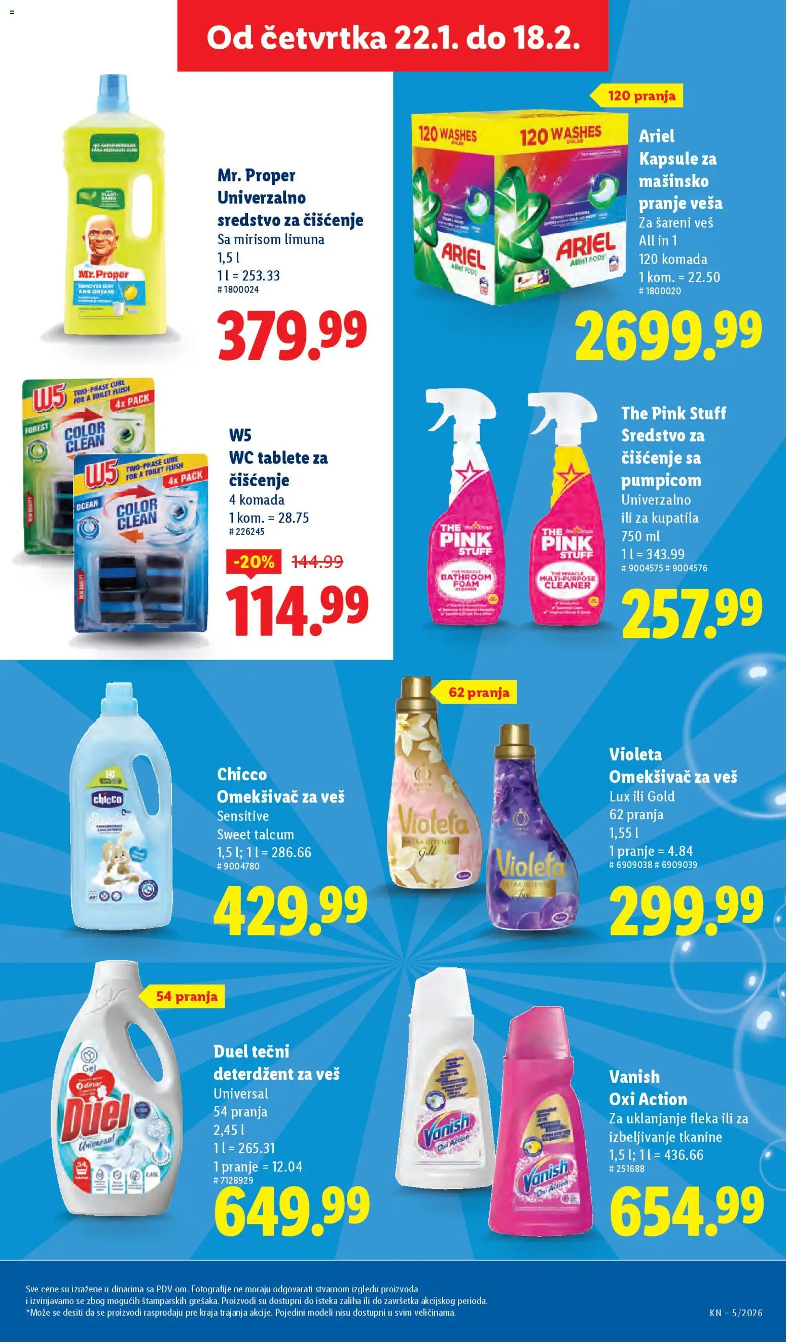Lidl katalog - važi od 29.01.2026 | Strana: 29 | Proizvode: Deterdžent, W5, Wc, Omekšivač za veš