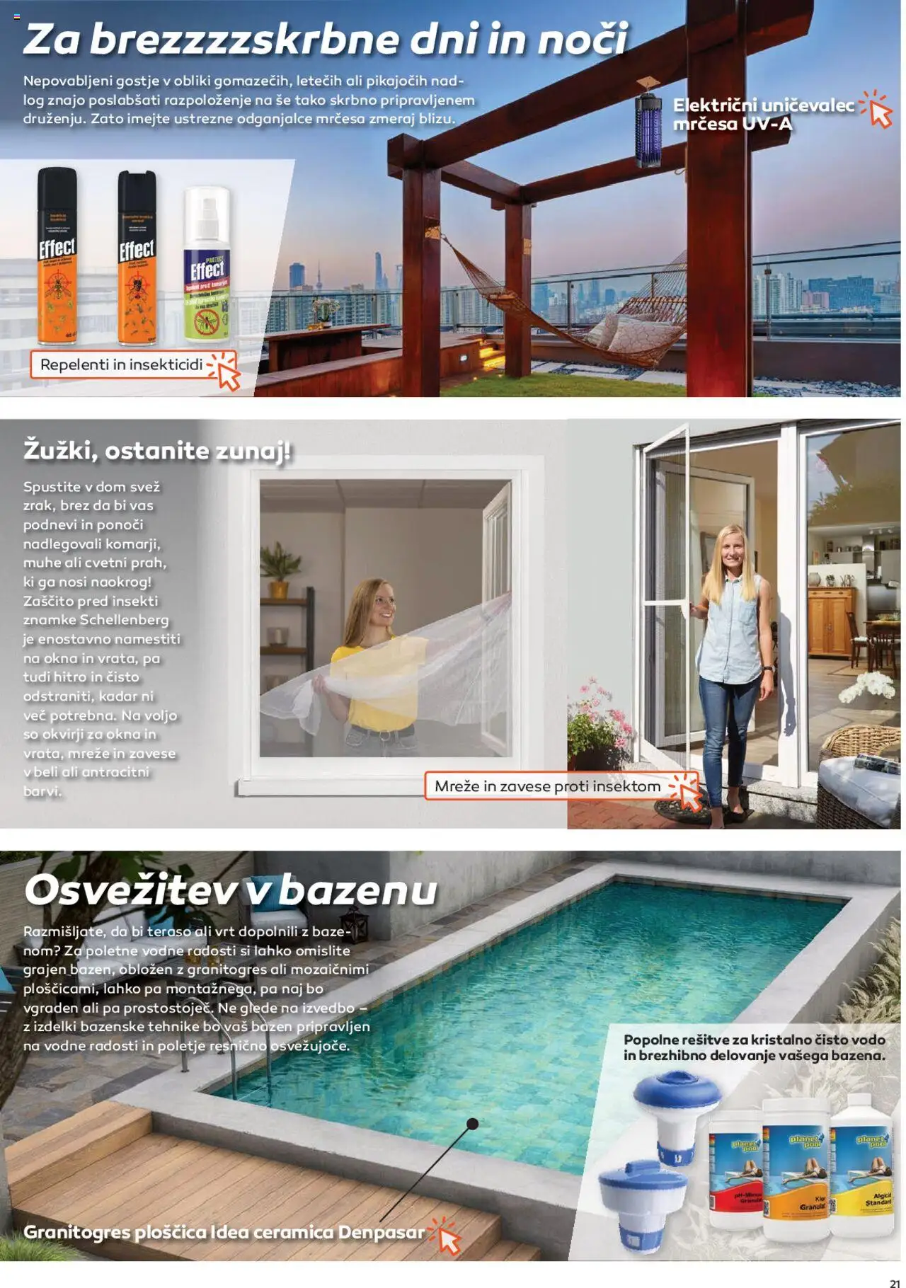 Novi Topdom katalog ponudbe – veljaven od 01.04.2025 | Stran: 21 | Izdelki: Bazen, Zavese, Uničevalec mrčesa