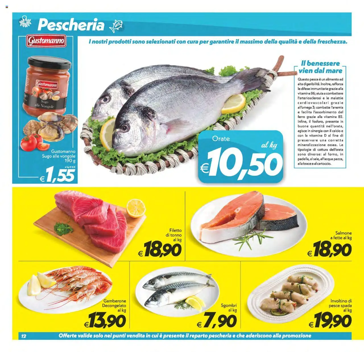 Volantino SuperConveniente del 24.07.2025 | Pagina: 12 | Prodotti: Salmone, Pesce, Sugo, Pesce spada