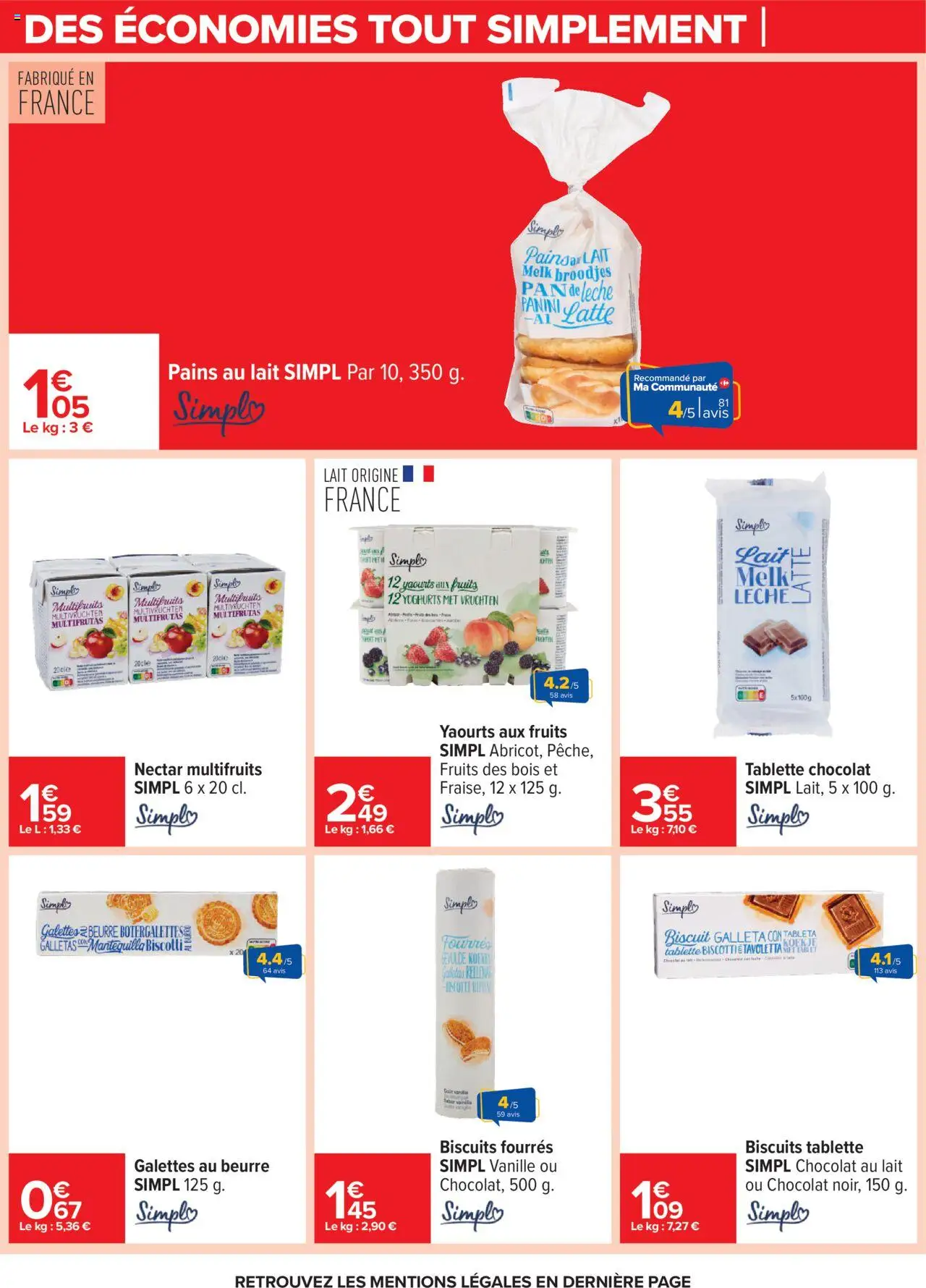  | Page: 26 | Produits: Panini, Beurre, Chocolat, Biscuits
