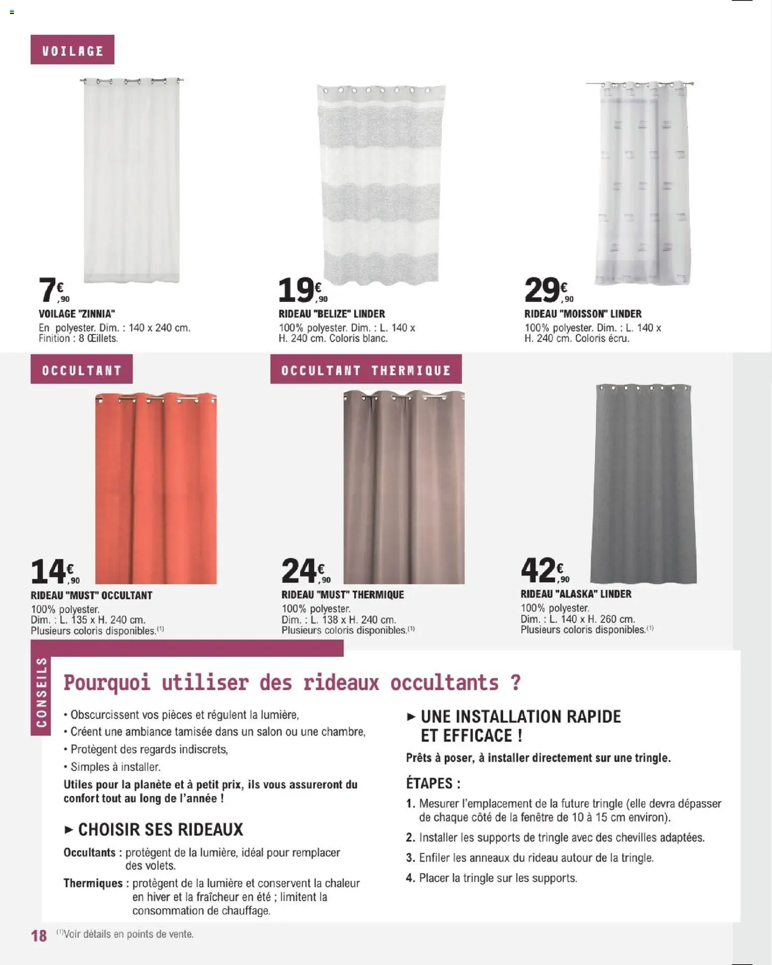 {H1} | Page: 18 | Produits: Rideau