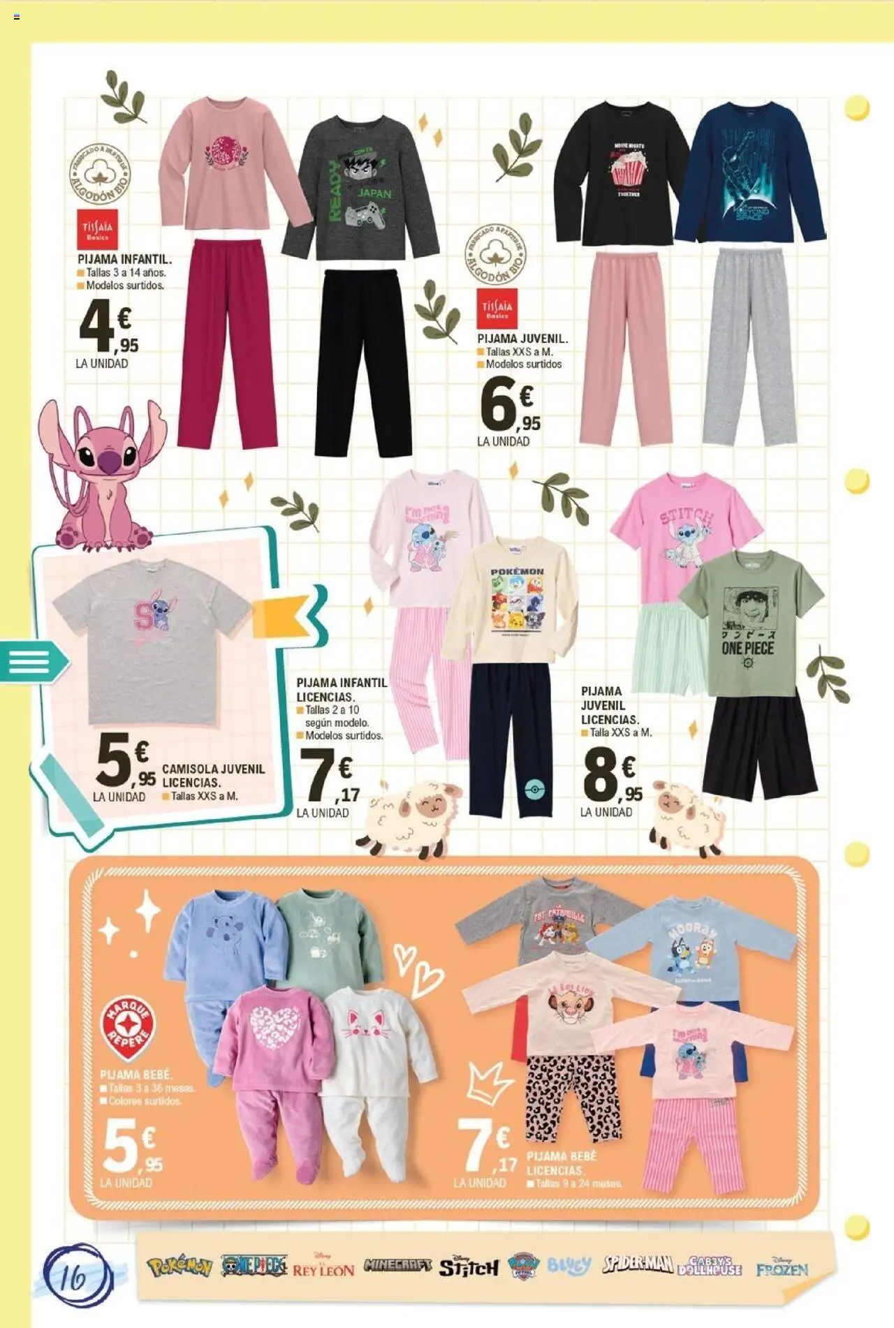 E.Leclerc folleto │ válido desde el 11.08.2025 | Página: 16 | Productos: Pijama, Pijama infantil