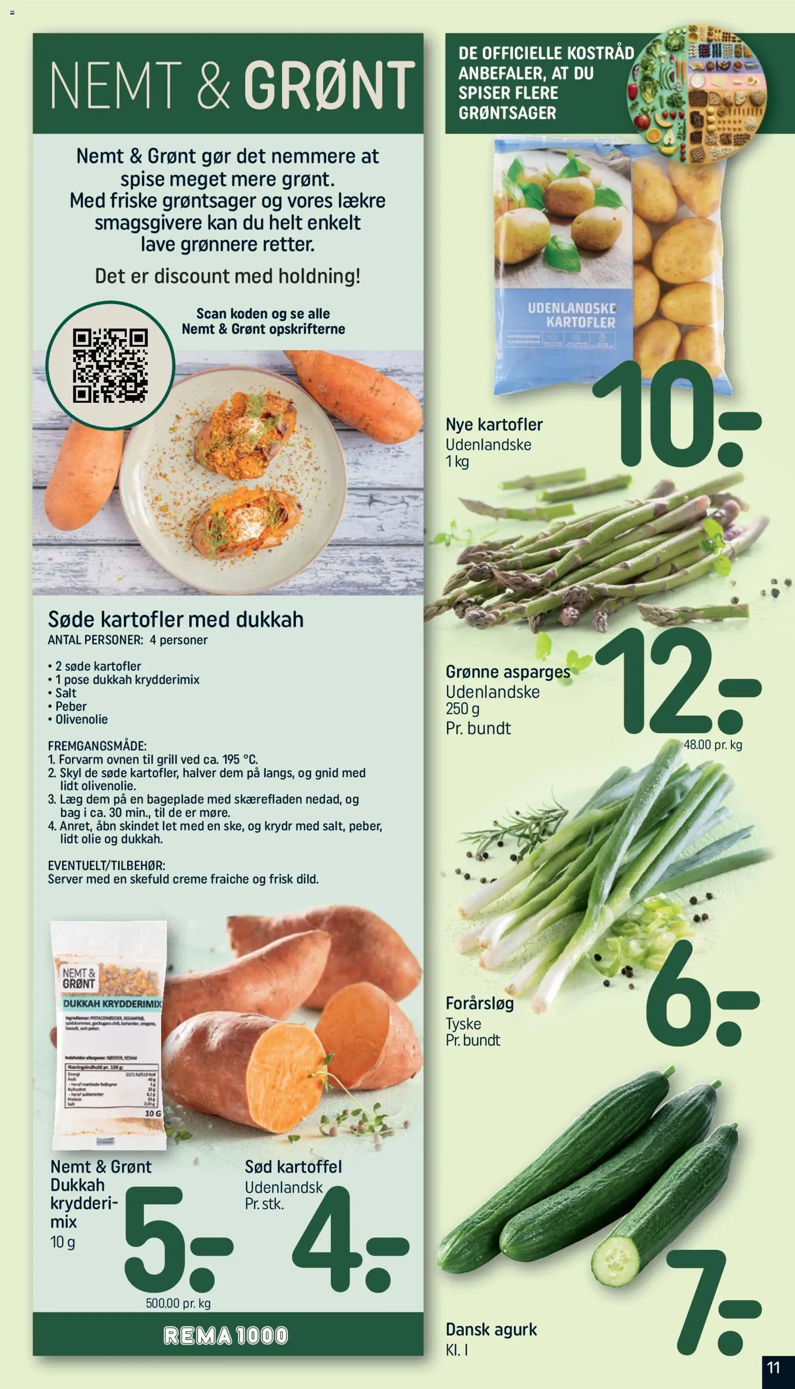 Rema 1000 tilbudsavis – gyldig fra 26.04.2026 | Side: 11 | Produkter: Creme fraiche, Kartofler, Forårsløg, Peber