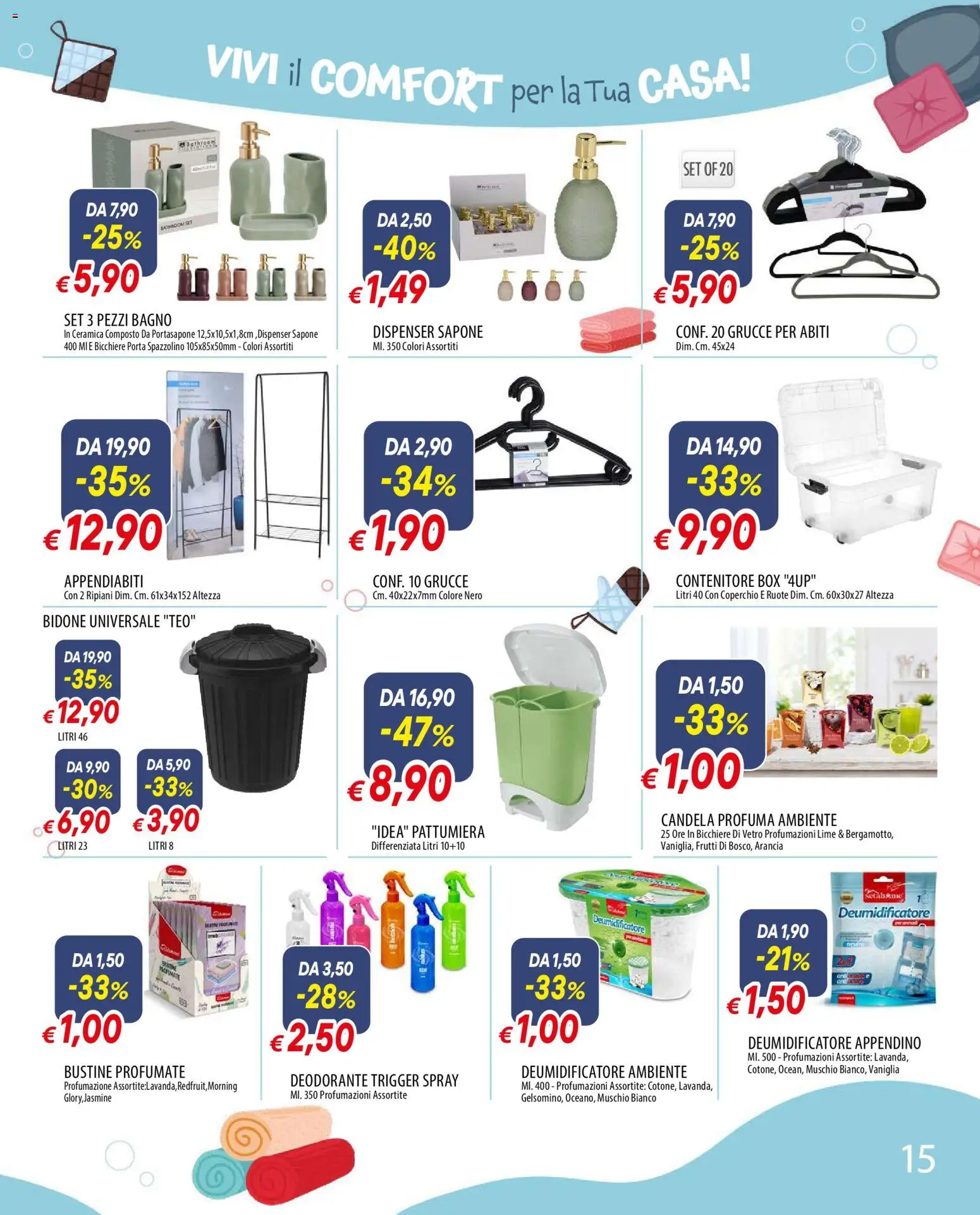 Volantino Famila del 29.12.2025 | Pagina: 15 | Prodotti: Deumidificatore, Lime, Pattumiera, Contenitore