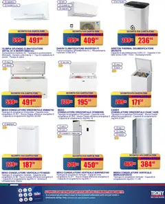 Anteprima del volantino Trony volantino valido a partire dal 02.04.2026 | Pagina: 5 | Prodotti: Climatizzatore, Deumidificatore, Tanica, Congelatore