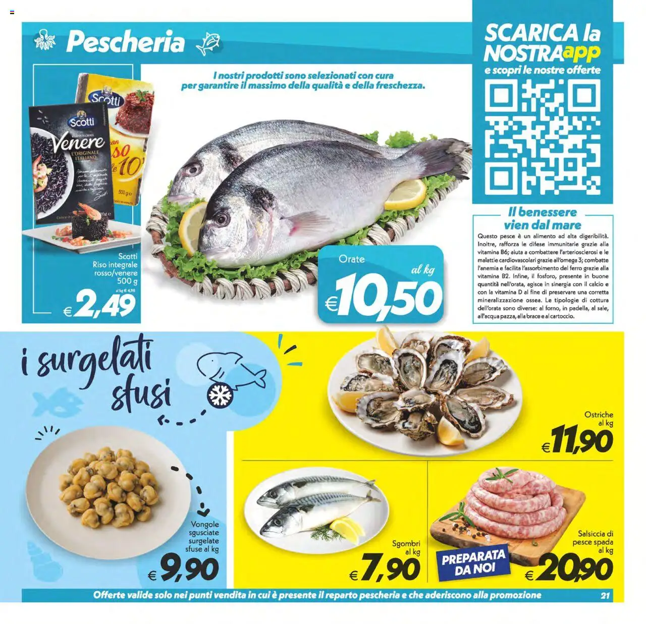 Volantino SuperConveniente del 24.07.2025 | Pagina: 21 | Prodotti: Riso, Pesce, Vongole, Pesce spada
