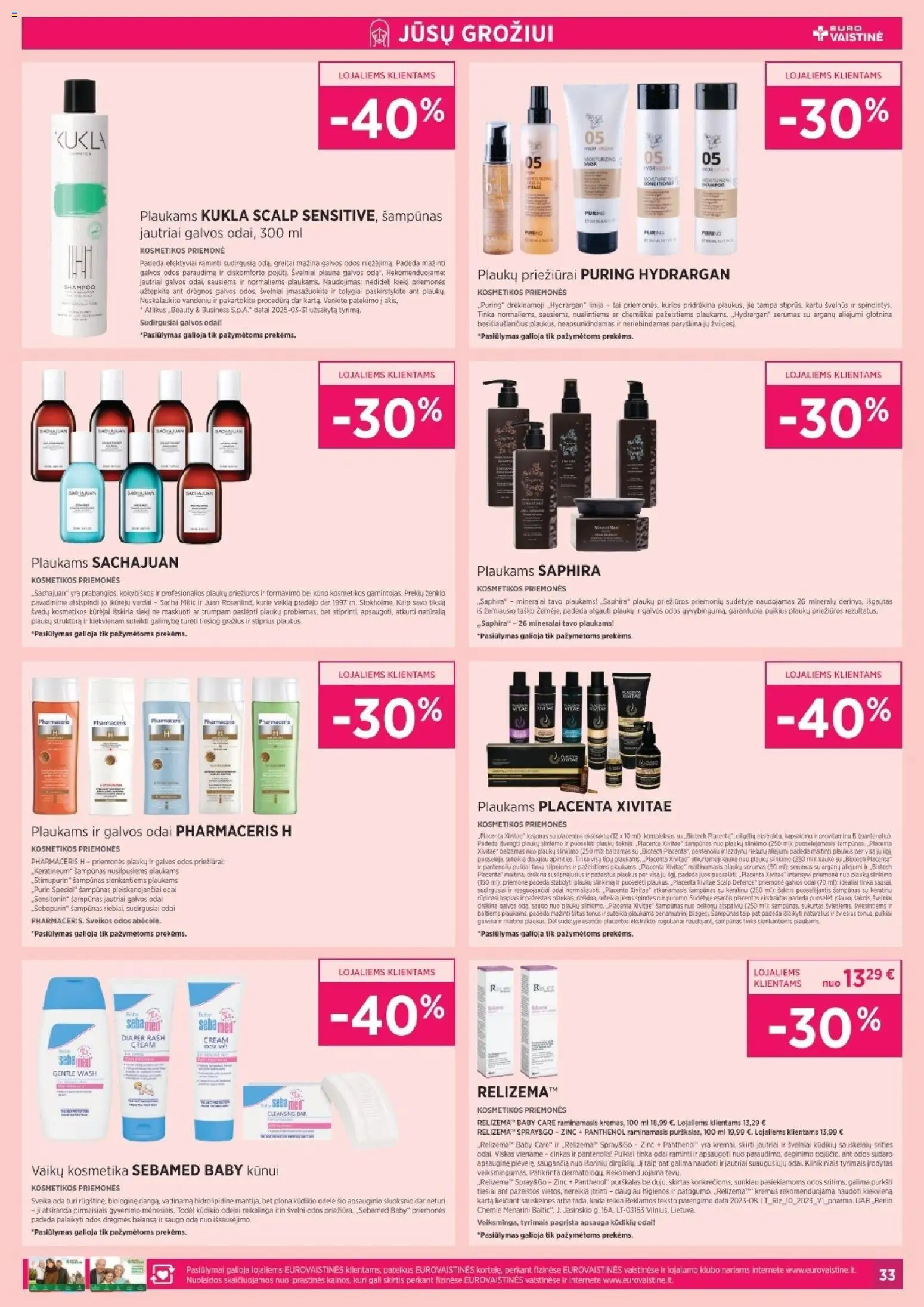 EUROVAISTINĖ akcijos nuo 01.11.2025 | Puslapis: 33 | Prekių: Balzamas, Šampūnas, Kaukė