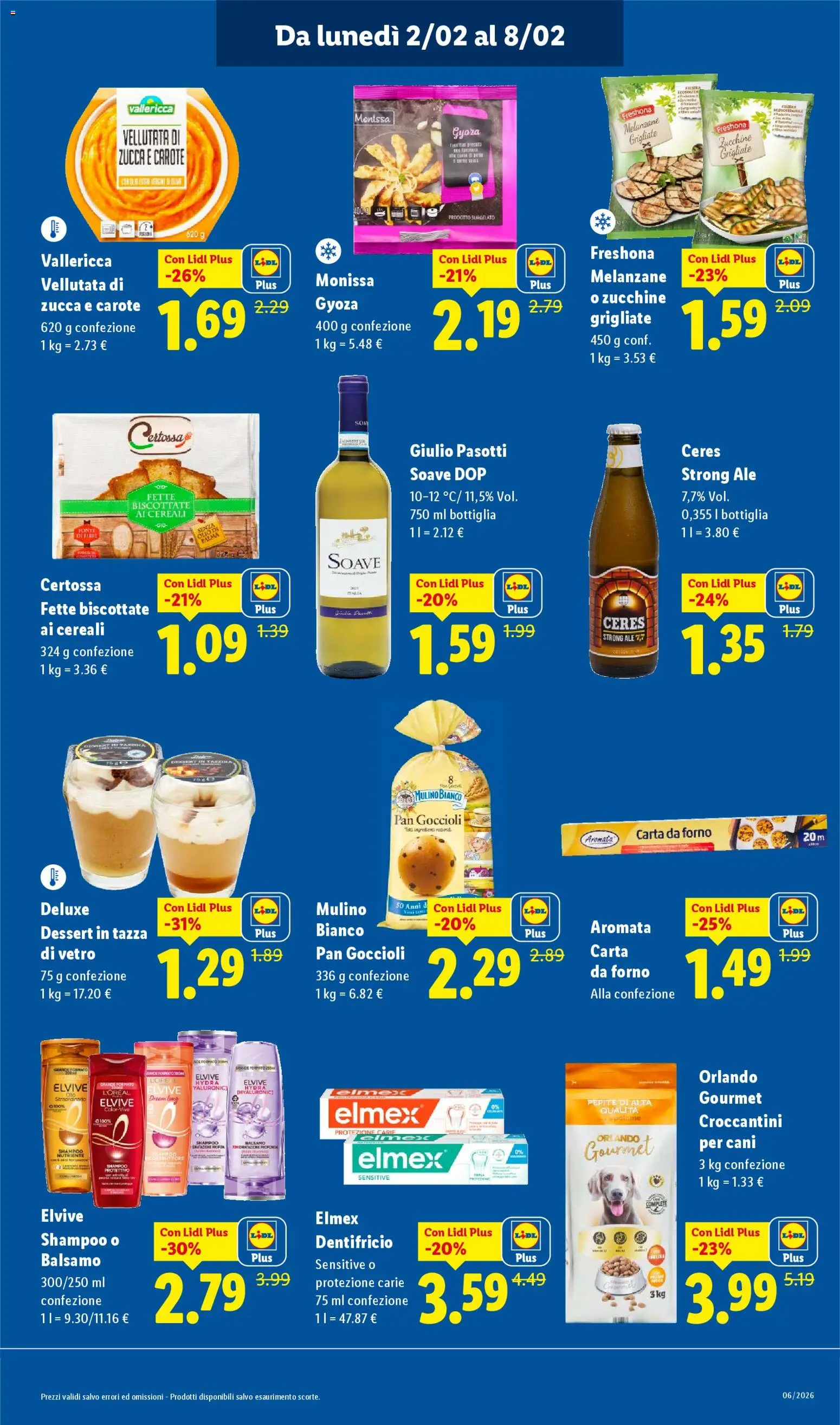 Volantino Lidl del 02.02.2026 | Pagina: 3 | Prodotti: Shampoo, Zucca, Melanzane, Forno