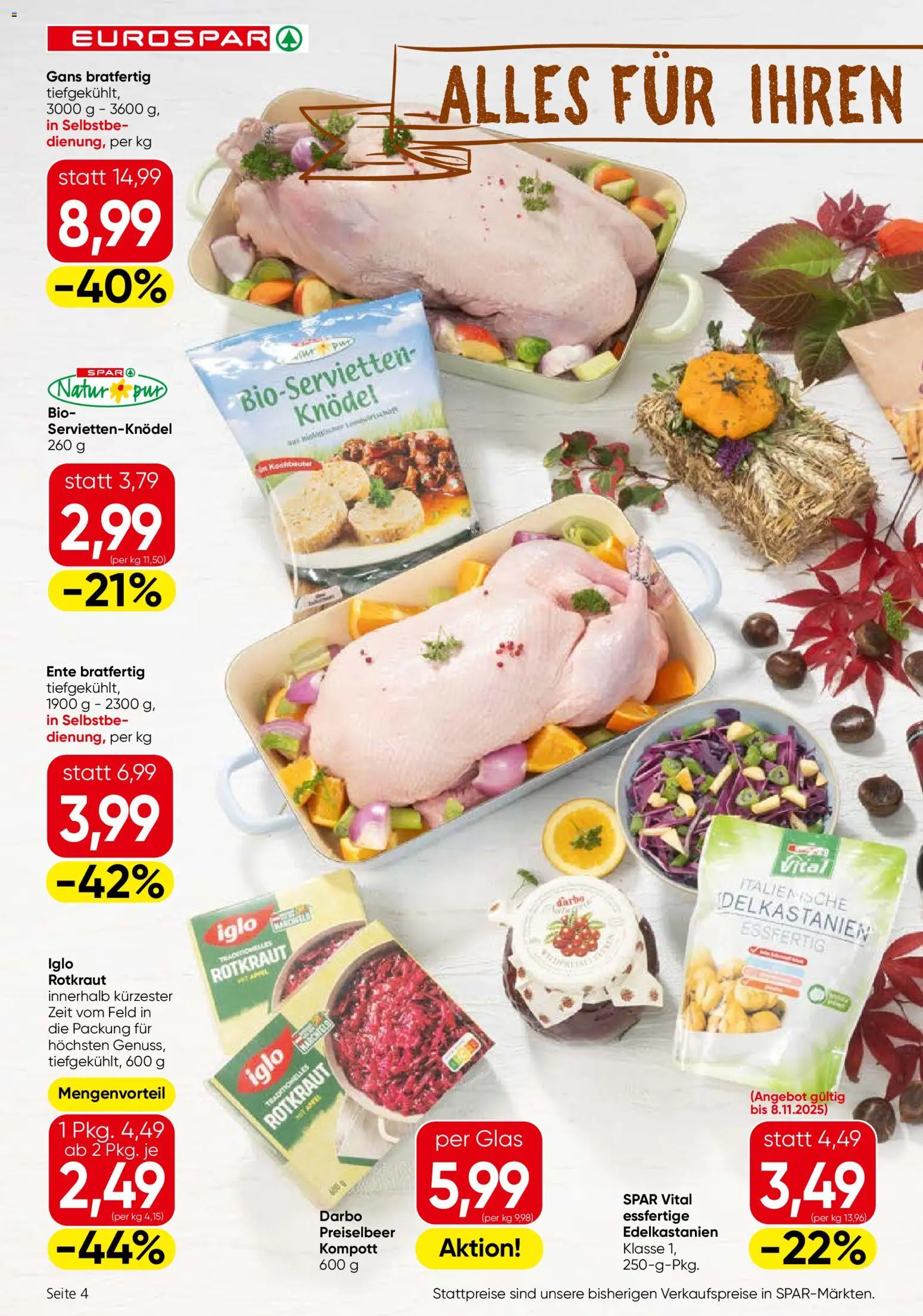 Eurospar Flugblatt gültig ab 06.11.2025 | Seite: 4