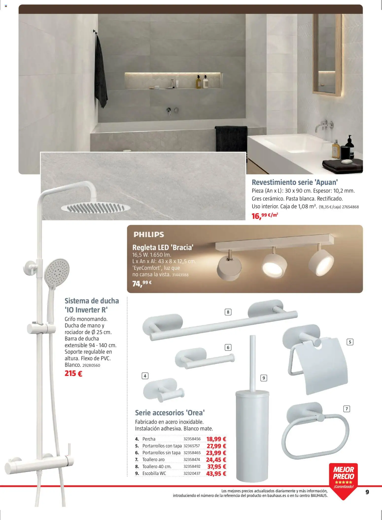 Bauhaus folleto Renueva │ válido desde el 02.03.2026 | Página: 9 | Productos: Toallero, Percha, Barra de ducha, Caja