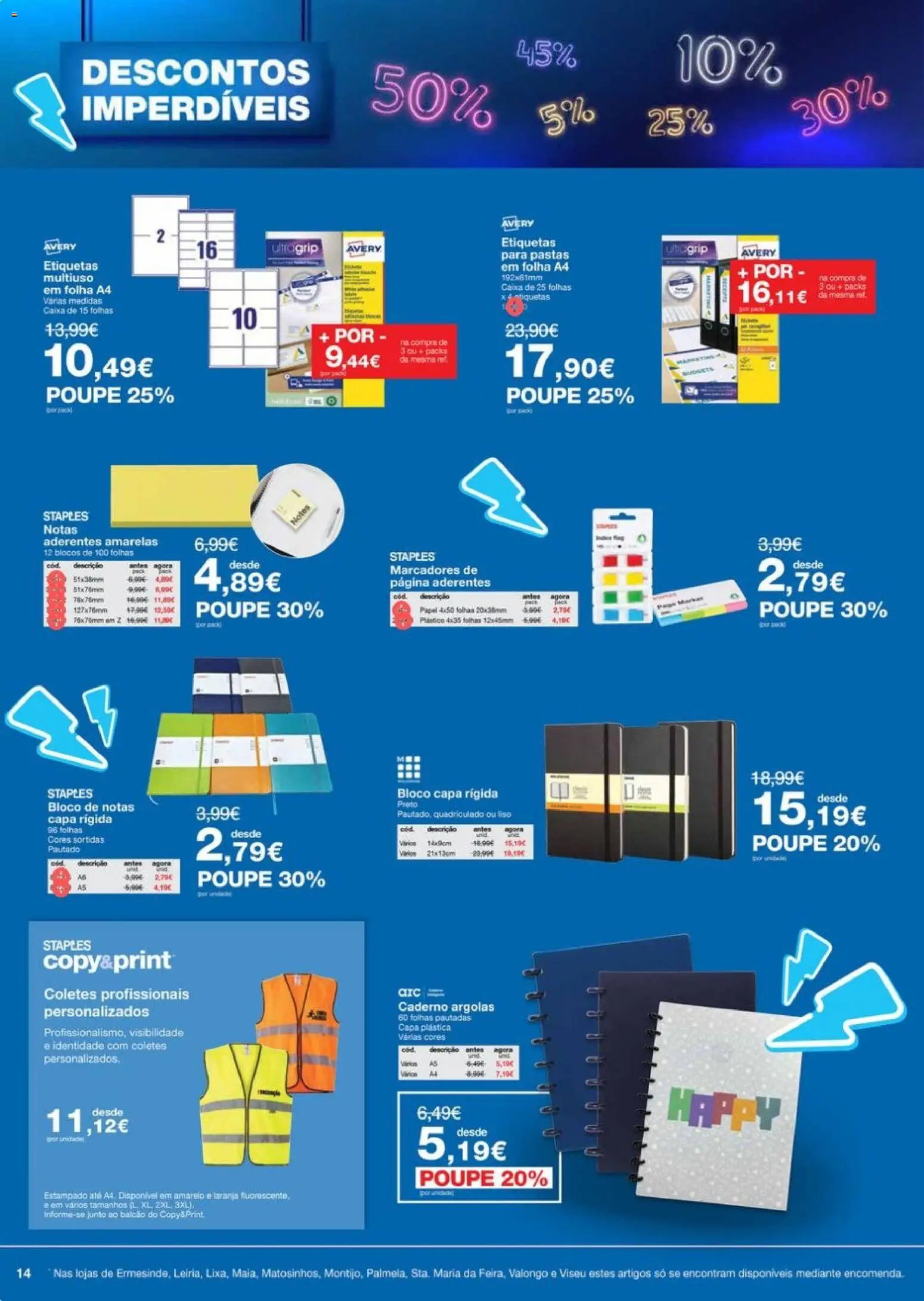 Staples Descontos Imperdíveis Abril 2026 │ válido de 06.04.2026 | Página: 14 | Produtos: Caderno, Caixa