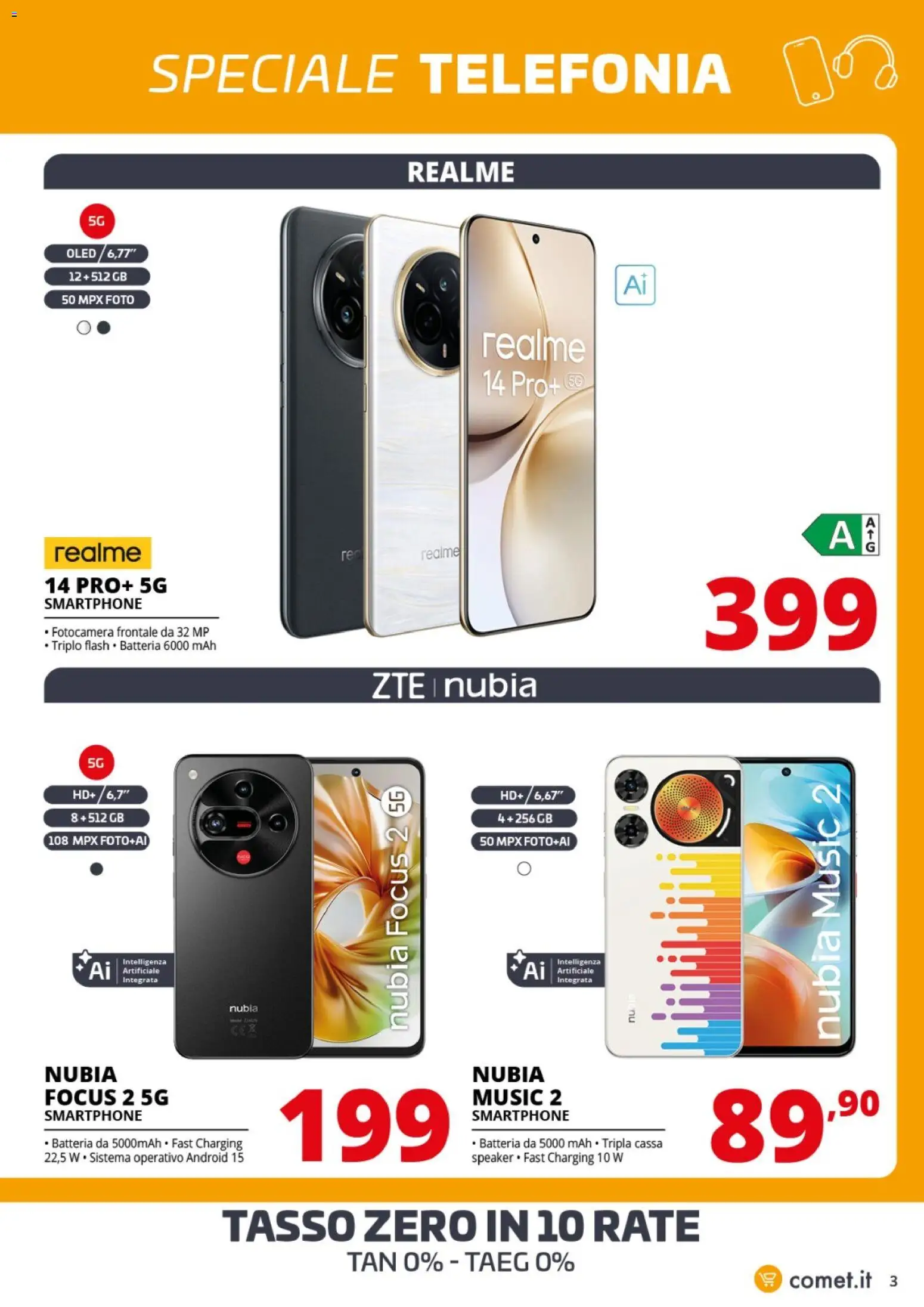 Volantino Comet del 28.11.2025 | Pagina: 3 | Prodotti: Smartphone, Fotocamera, Batteria