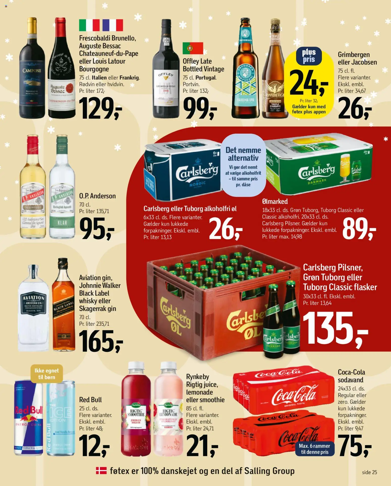 Føtex tilbudsavis – gyldig fra 19.12.2025 | Side: 25 | Produkter: Øl, Coca Cola, Whisky, Cola