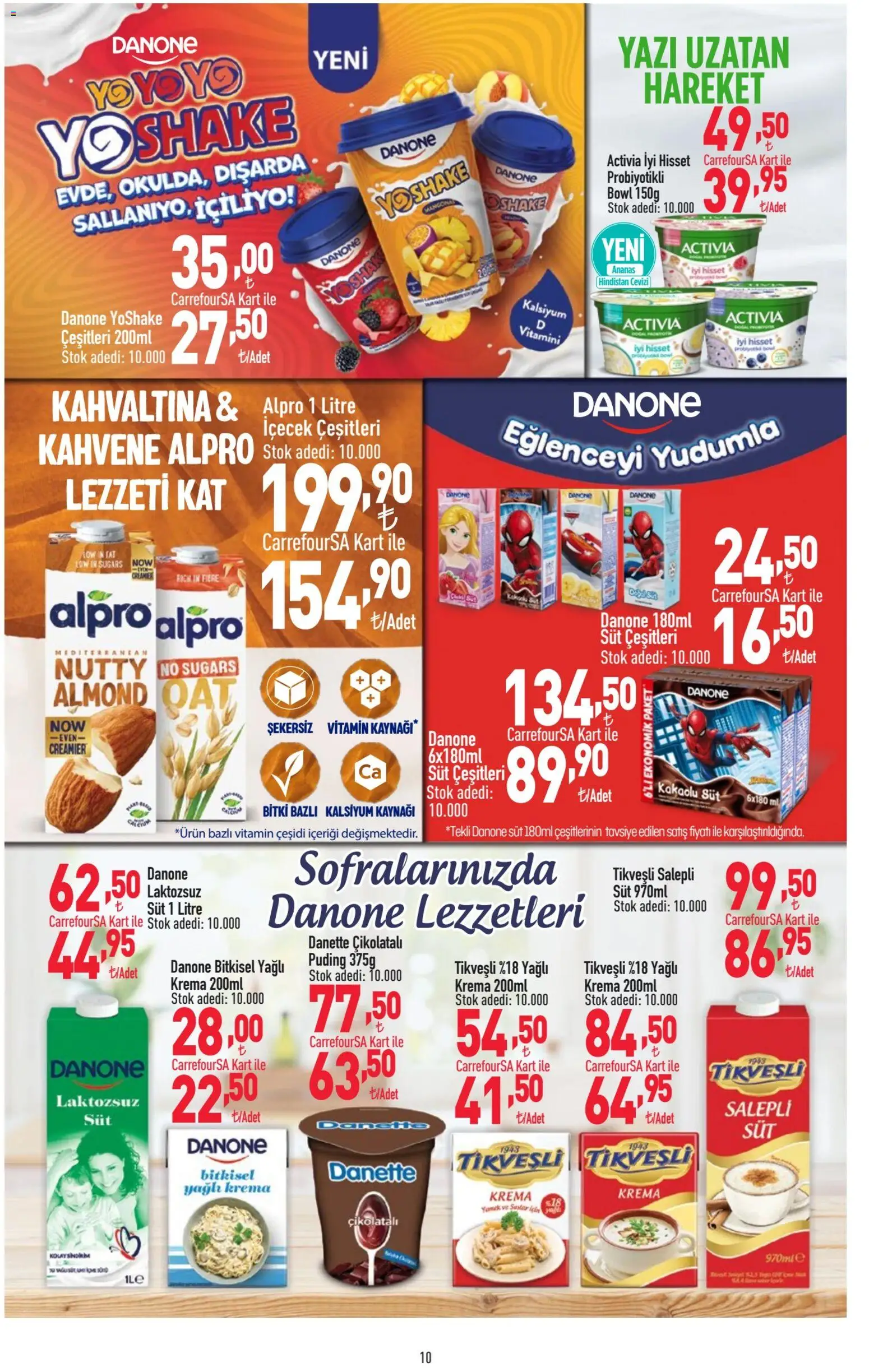 CarrefourSA Katalog - 06.11.2025 tarihinden itibaren geçerlidir | Sayfa: 10 | Ürünler: Hindistan Cevizi, Süt, Ananas, Krema
