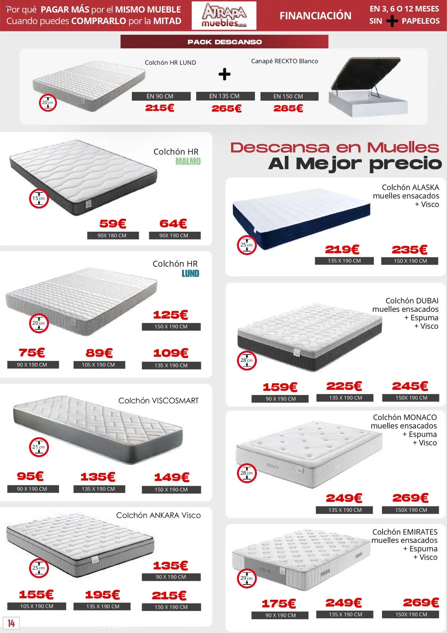 Atrapa Muebles folleto │ válido desde el 03.03.2026 | Página: 14 | Productos: Colchon