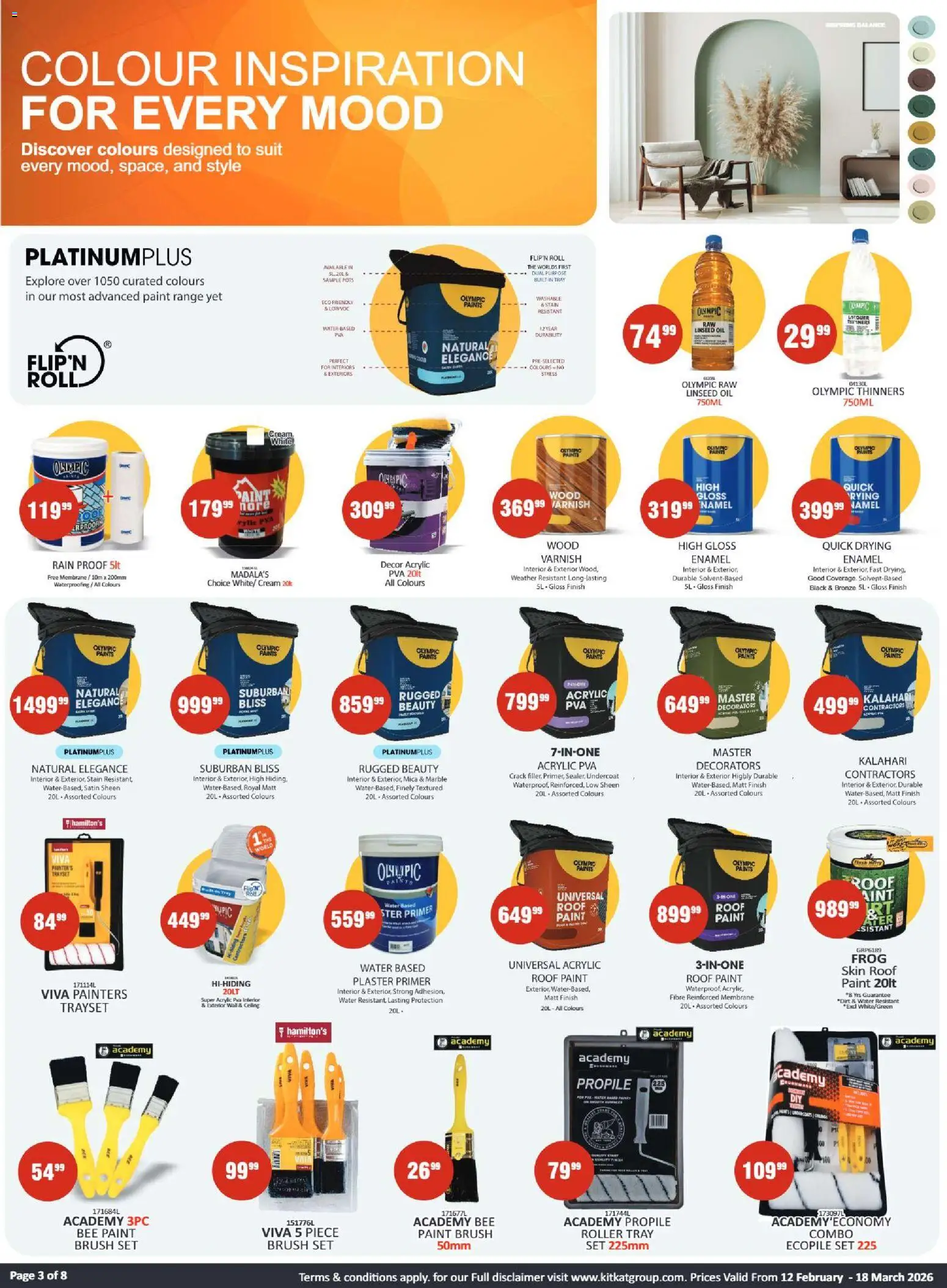 New KIT KAT Cash & Carry catalogue – valid from 12.02.2026 | Page: 3 | Products: Gloss, Tray, Paint, Wood varnish