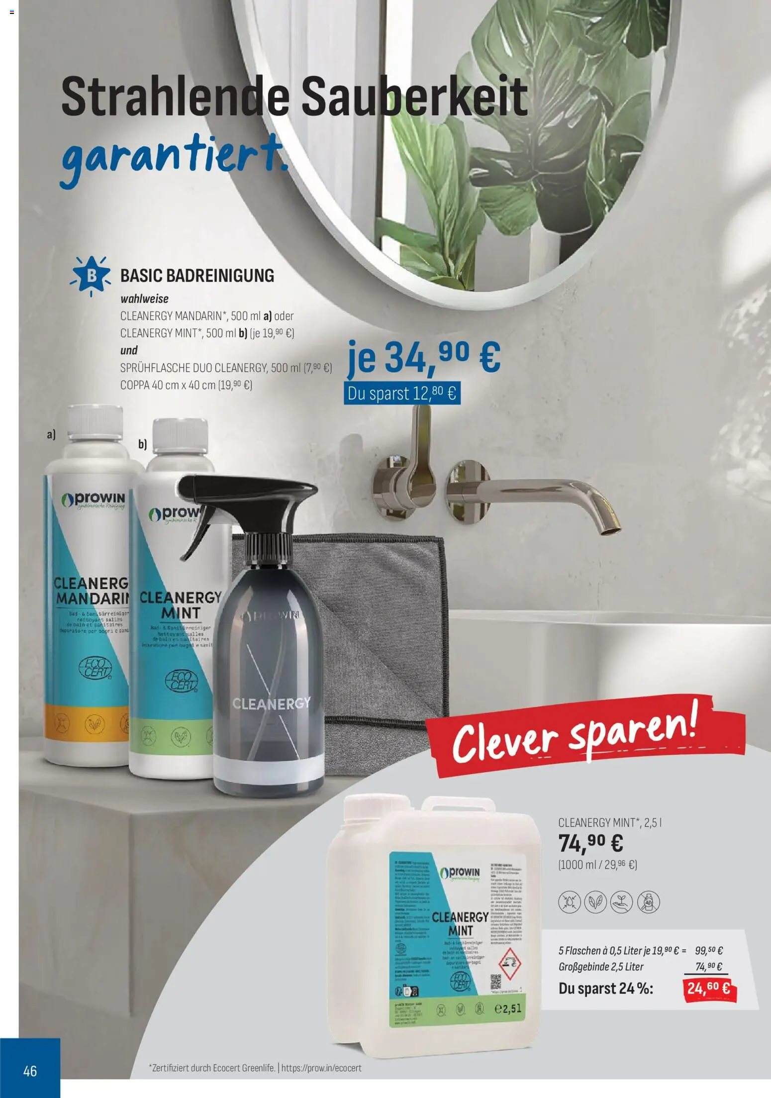 Katalog ProWin Januar/Juni 2026 – gültig ab 01.01.2026 | Seite: 46 | Produkte: Bad