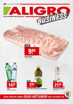 Aligro Businesskunden Schlieren, Gossau SG, Frauenfeld, Rapperswil-Jona, Sargans, Bern, Brüttisellen, Pratteln, Emmen, Spreitenbach ab 08.09.2025 gültig