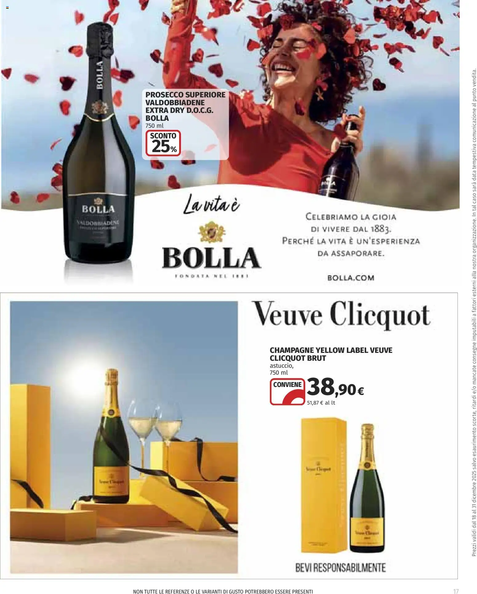 Volantino COOP del 18.12.2025 | Pagina: 17 | Prodotti: Prosecco, Champagne