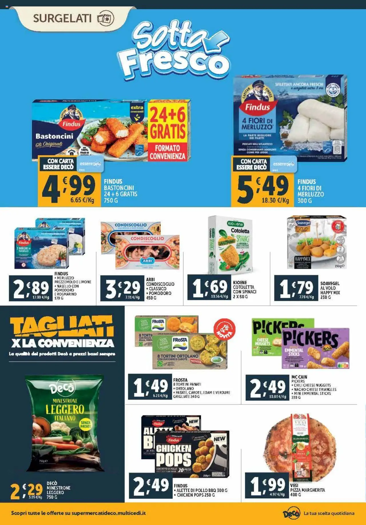 Volantino Decò del 03.10.2025 | Pagina: 14 | Prodotti: Minestrone, Pollo, Nuggets, Verdure