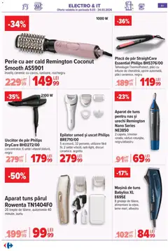 Ofertele Carrefour valabile de la 09.03.2026 | Pagină: 64 | Produse: Enginar, Epilator, Uscător De Păr, Perie