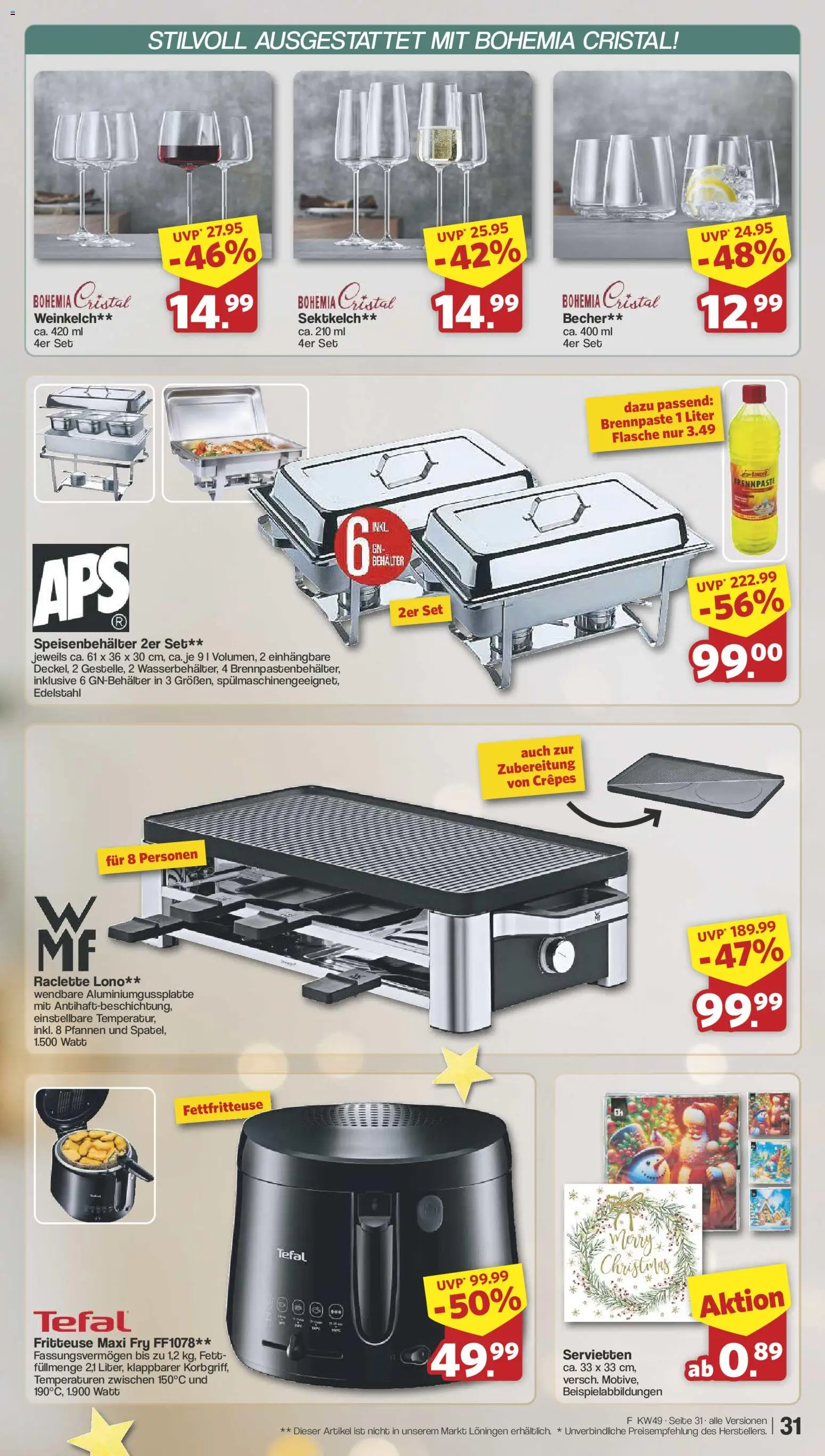 Famila Nordwest Prospekt 	 – gültig ab 01.12.2025 | Seite: 32 | Produkte: Raclette, Fritteuse