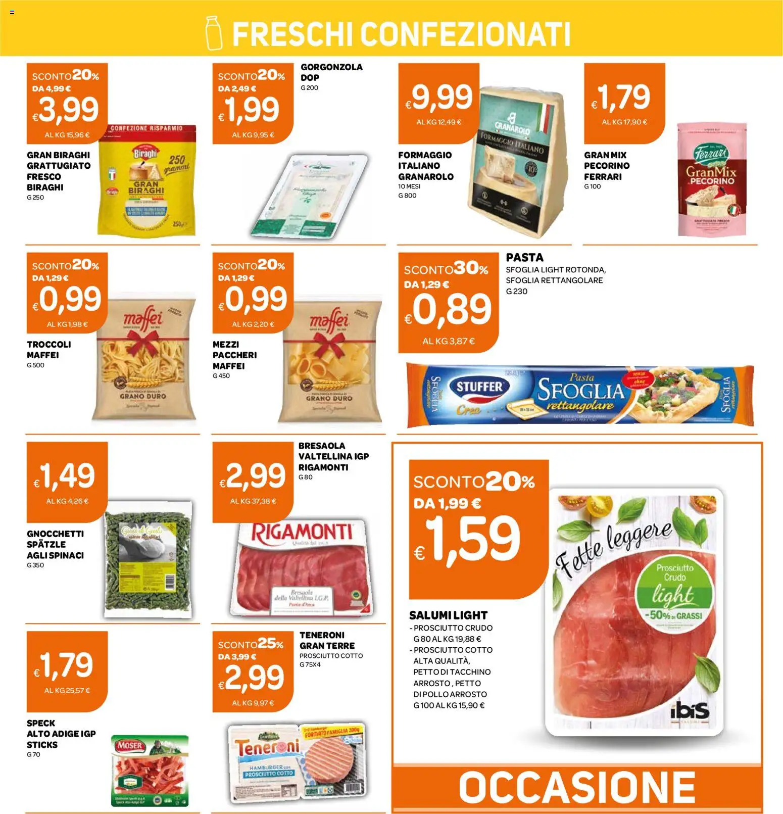 Volantino Ekom del 24.02.2026 | Pagina: 9 | Prodotti: Prosciutto, Pasta, Spinaci, Paccheri