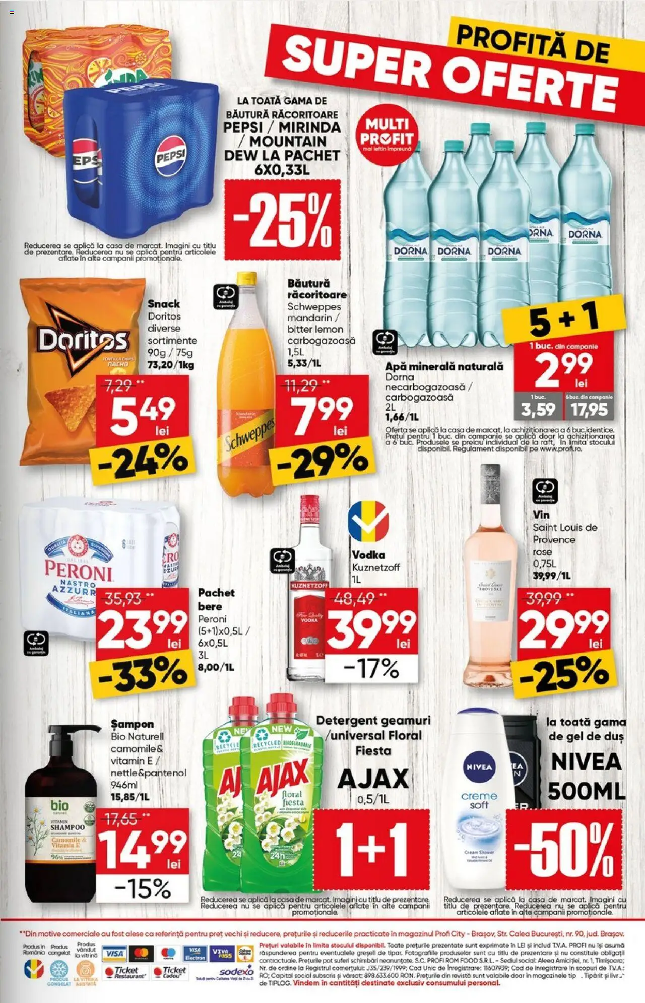 Catalog Profi City – valabil de la 23.07.2025 | Pagină: 9 | Produse: Şerit ödül, Șampon, Gel de duș, Vodka