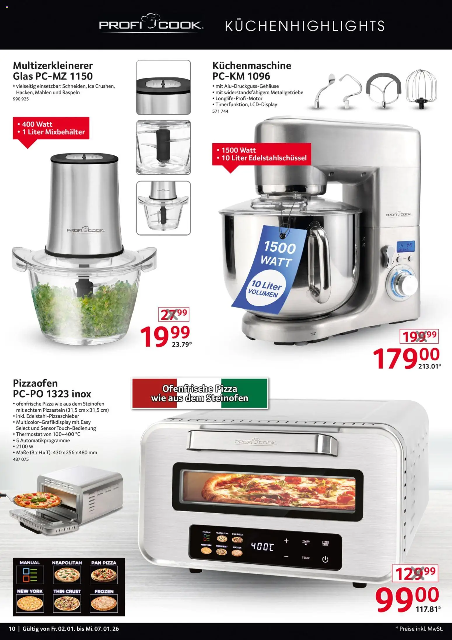 Selgros - Non Food – gültig ab 02.01.2025 | Seite: 10 | Produkte: Ofenfrische, Pizza