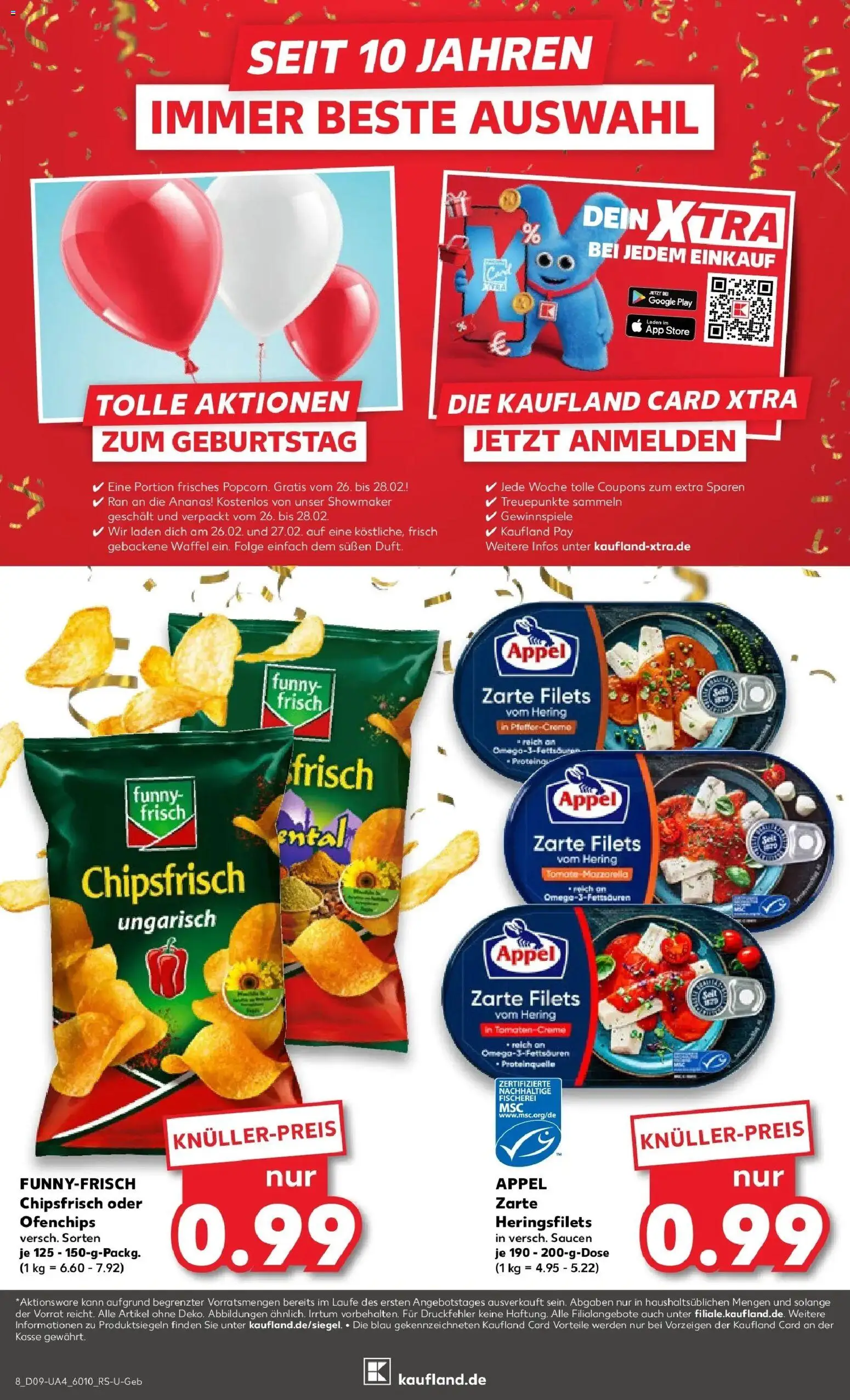 Kaufland prospekt Neusäß	 – gültig ab 26.02.2026 | Seite: 8 | Produkte: Mozzarella, Funny frisch, Ananas, Chips