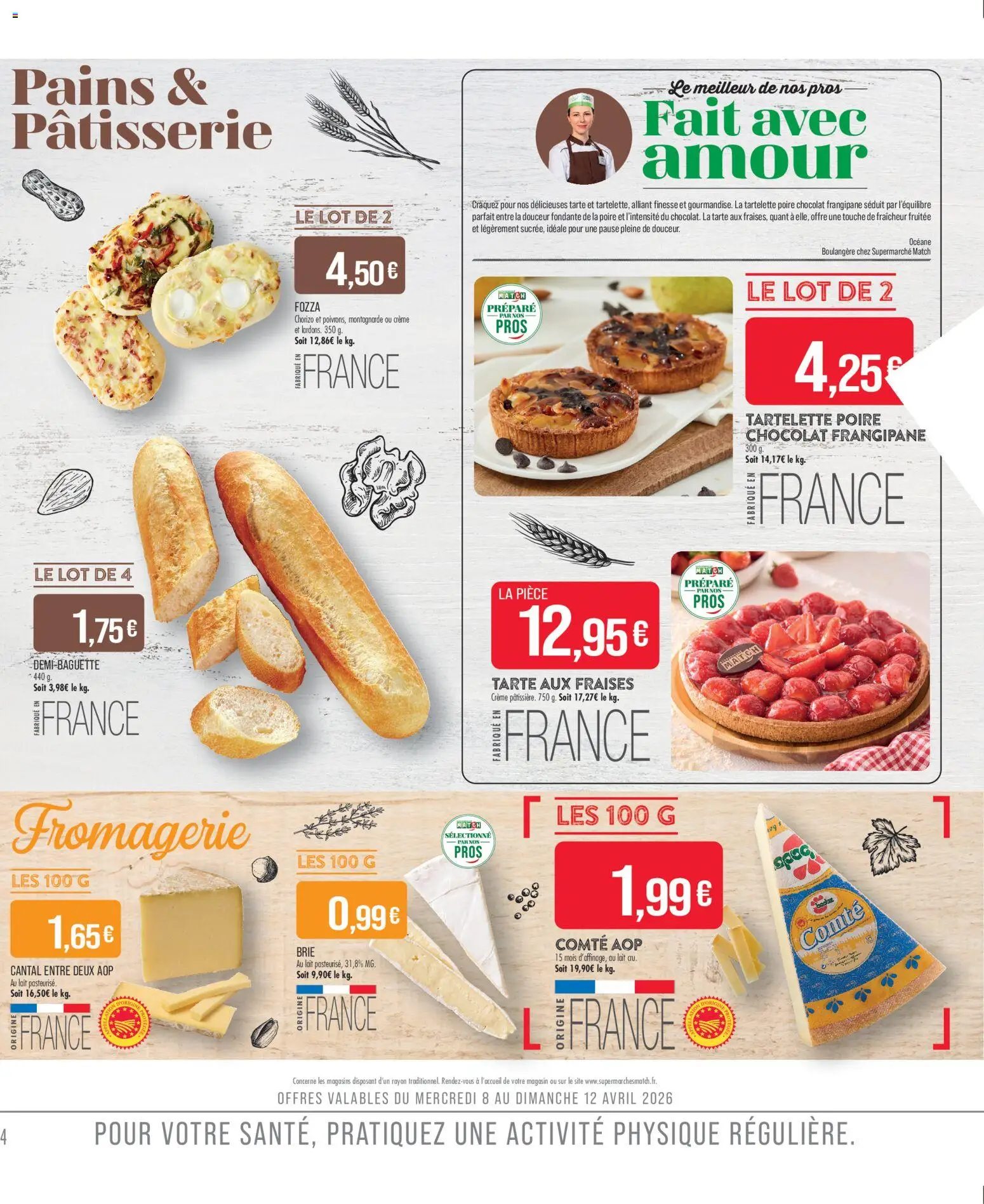 {H1} | Page: 4 | Produits: Poire, Chocolat, Fraises, Brie