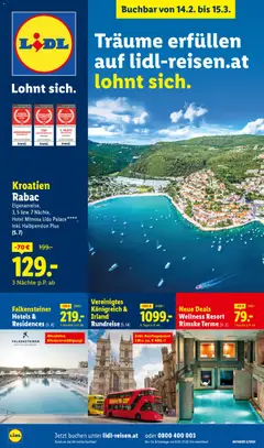 Lidl Februar/März Reise - Highlights ab 14.02.2026 gültig