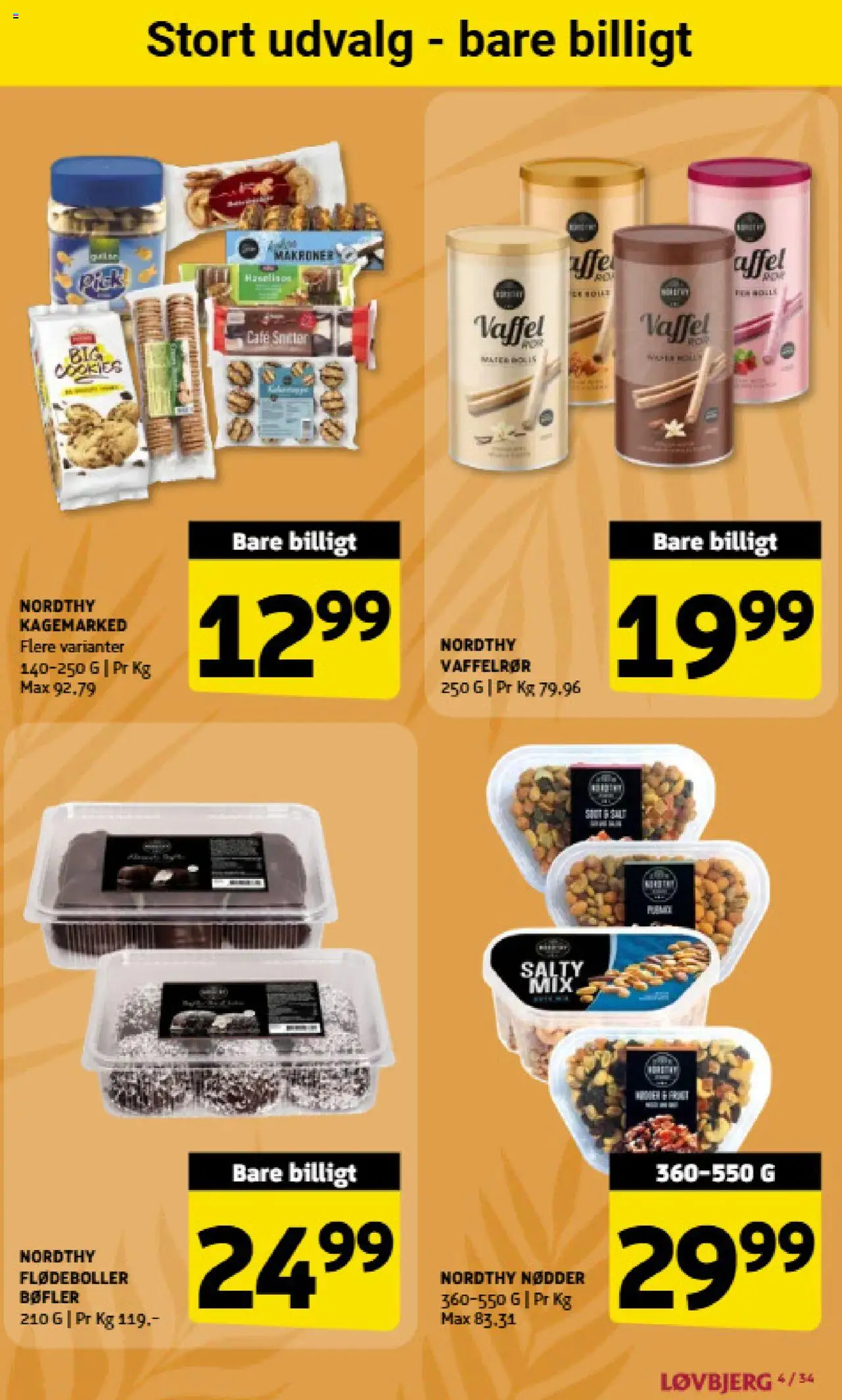 Løvbjerg Tilbudsavis gyldig fra 22.08.2025 | Side: 4 | Produkter: Nødder, Cookies, Flødeboller, Makroner