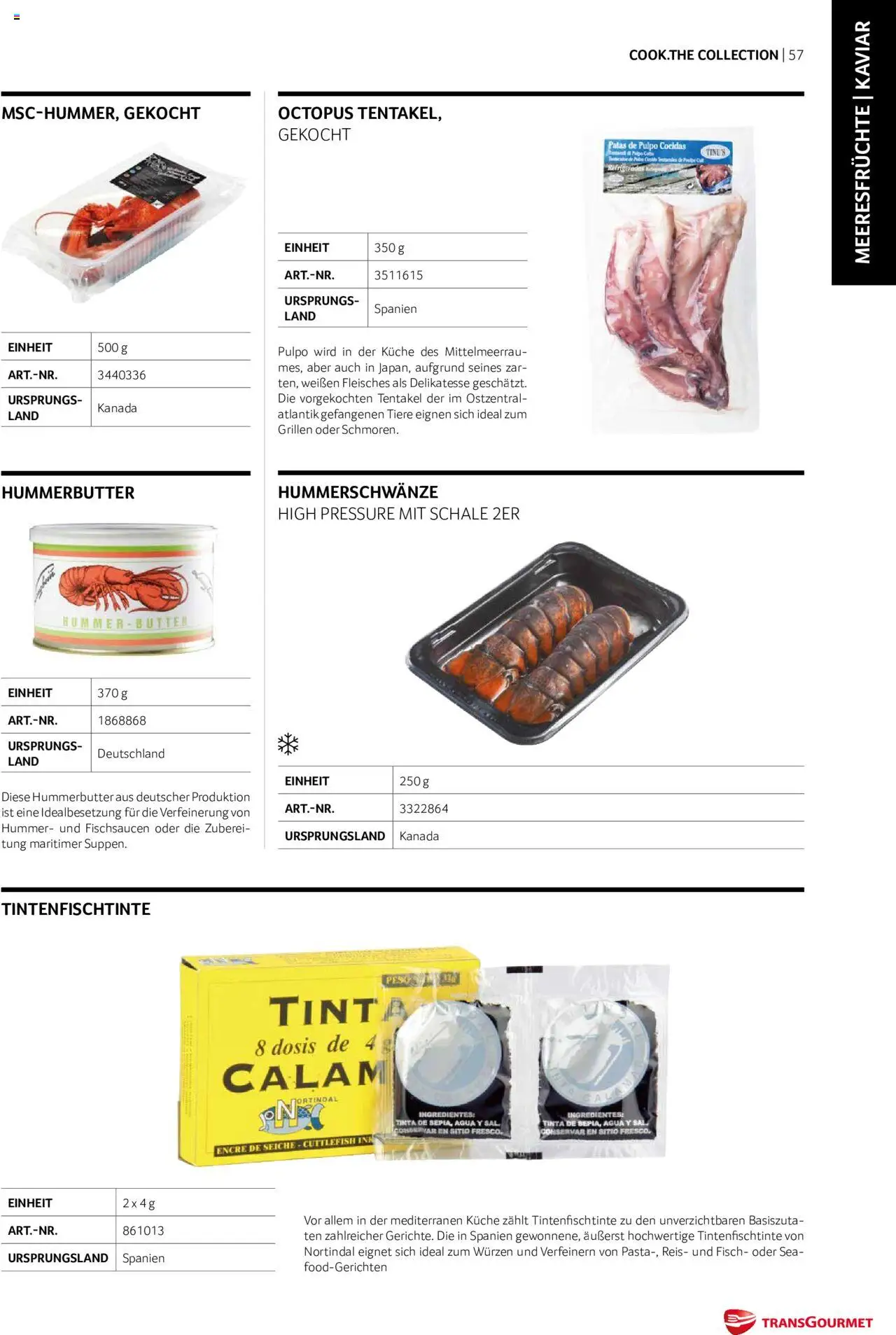 Transgourmet Cook Look-Book gültig ab 01.09.2023 | Seite: 57 | Produkte: Meeresfrüchte, Butter, Reis, Fisch