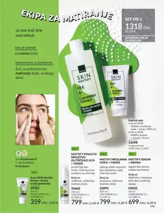 MATTIFY MICELARNA VODA + TONER, uklanja višak masnoće kao micelarna voda, čisti kao toner, biraj za: nemasnu, očišćenu, toniranu kožu - pregled AVON kataloga - važi od 01.12.2025 | Strana: 149